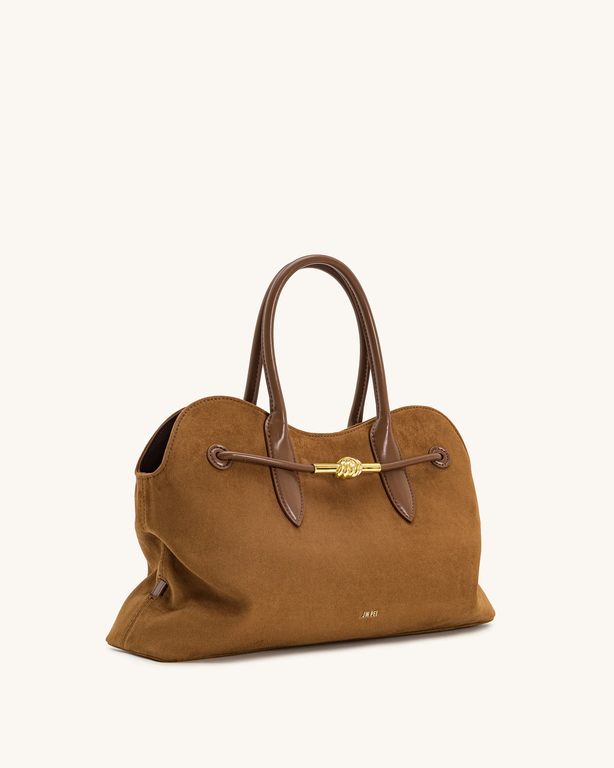 Adele Metal Rope Knot Tote Bag - Caramel Brown - Image 3