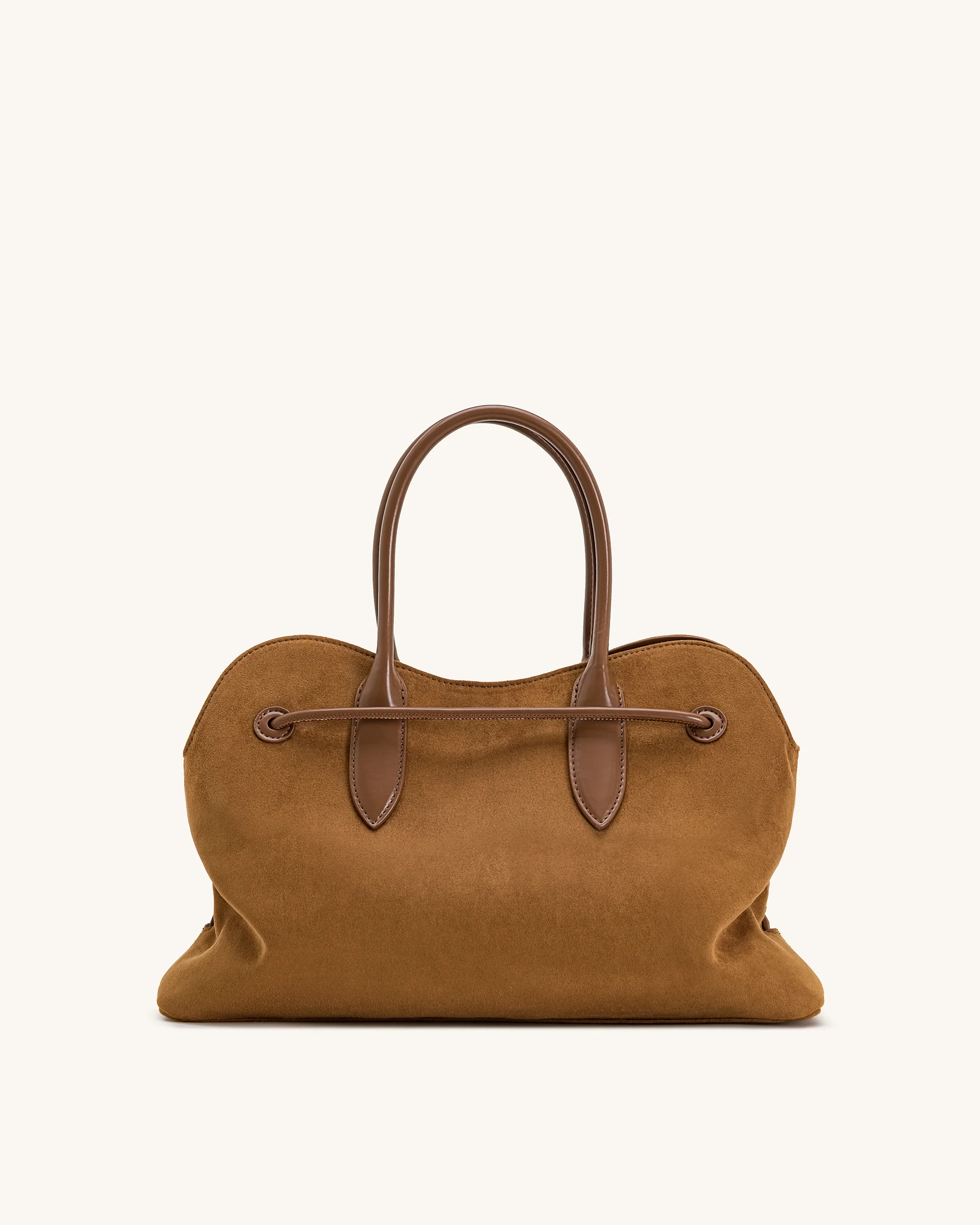 Adele Metal Rope Knot Tote Bag - Caramel Brown - Image 4