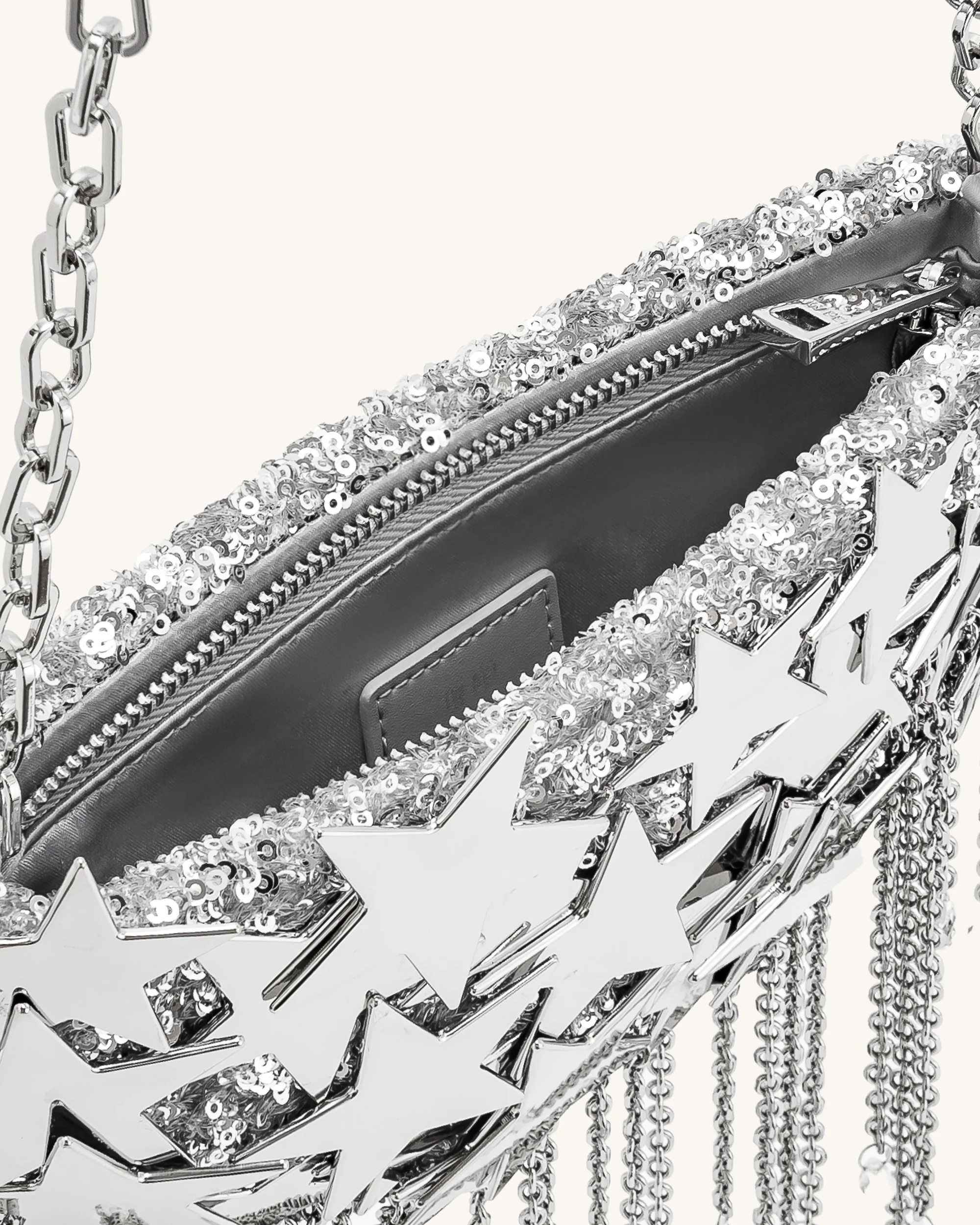 Anika Star-Embellished Chain Bag - Silver - Image 4