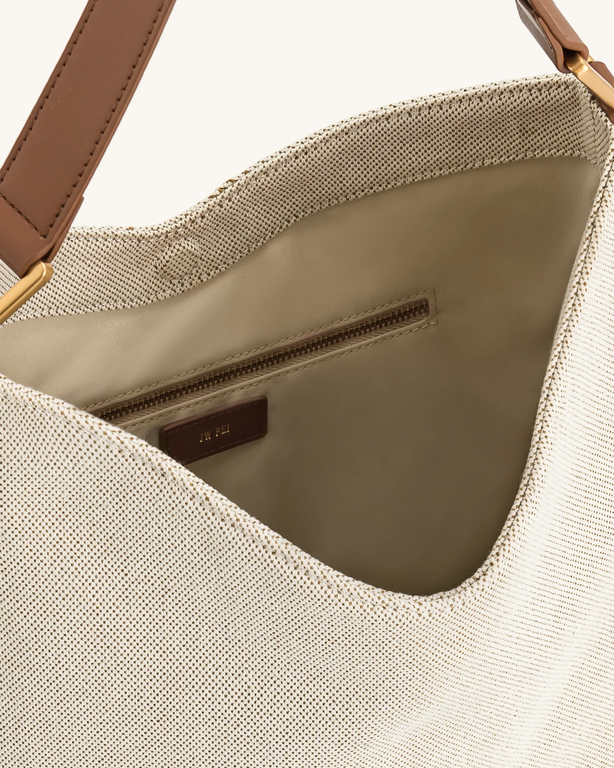 Aria Shoulder Bag - Brown Canvas - Image 4