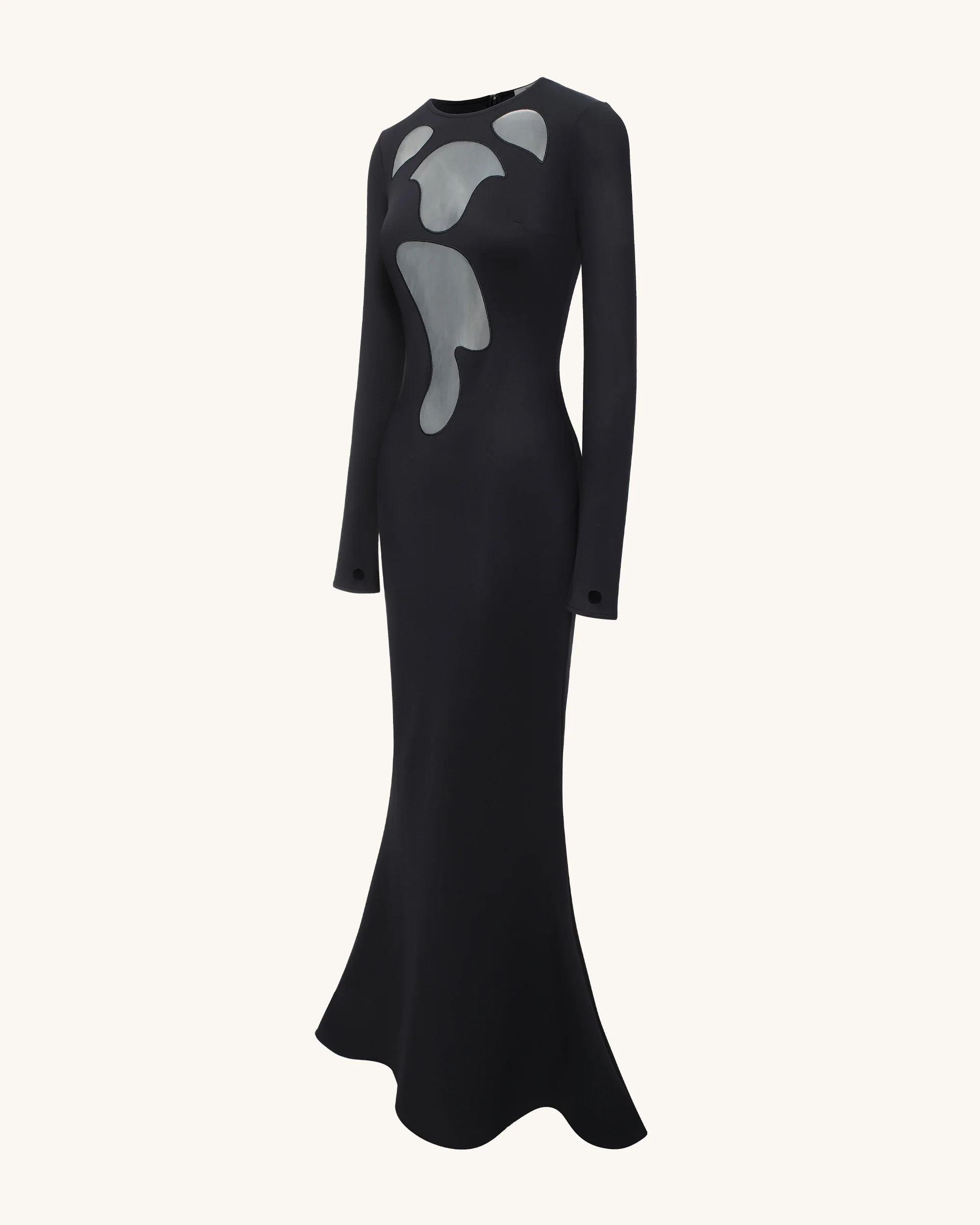 Ava Cutout Bodycon Gown - Black - Image 2