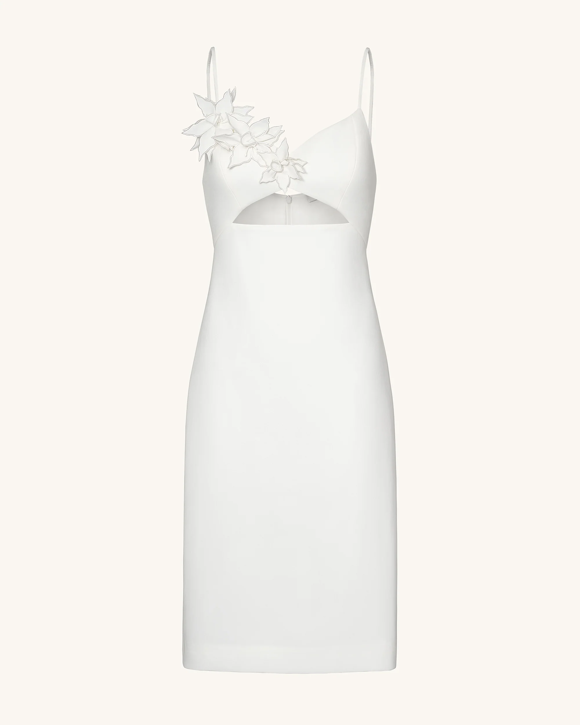 Bloom-Cut Contour Dress - White - Image 3