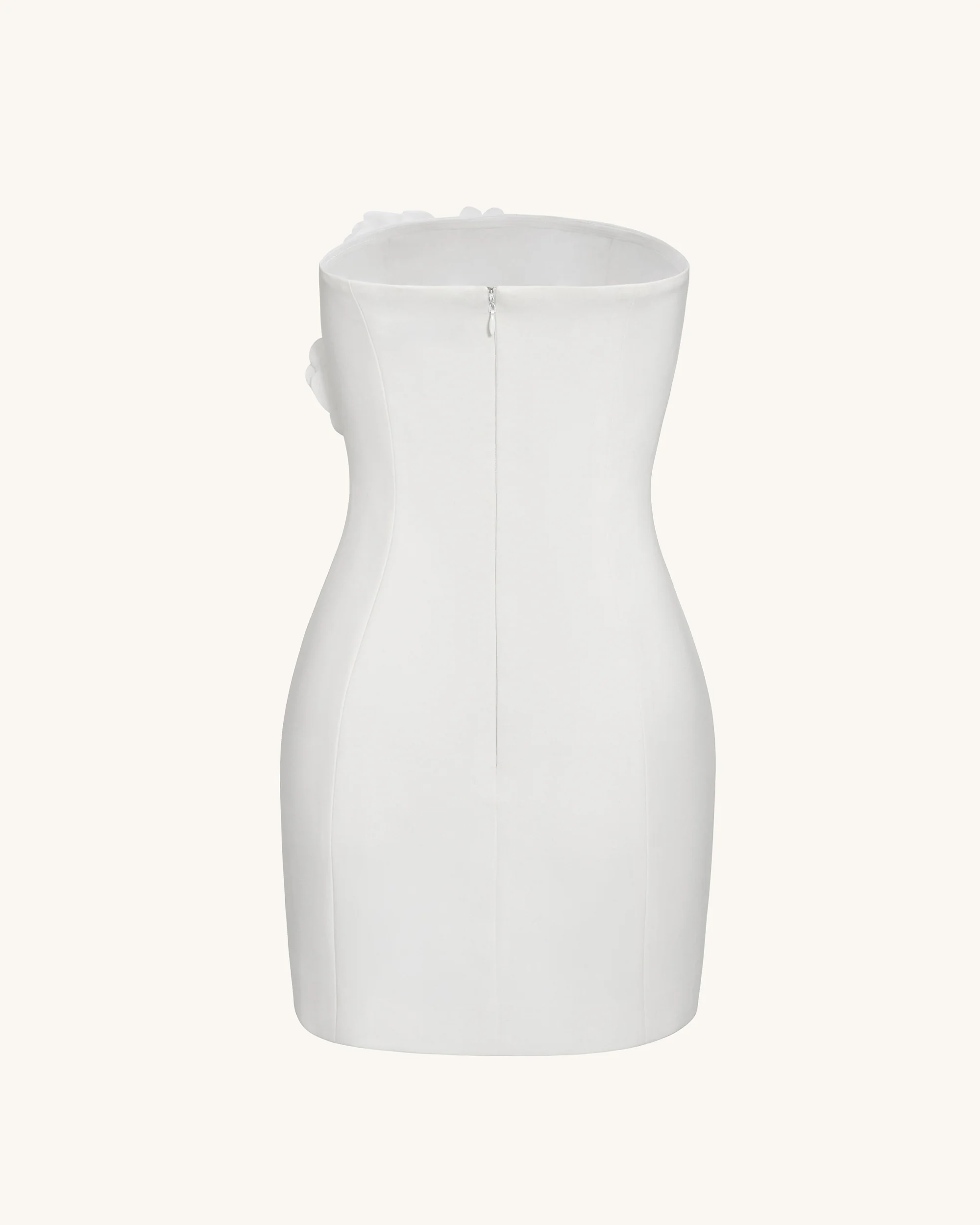 Blossoming Elegance Strapless Dress - White - Image 6