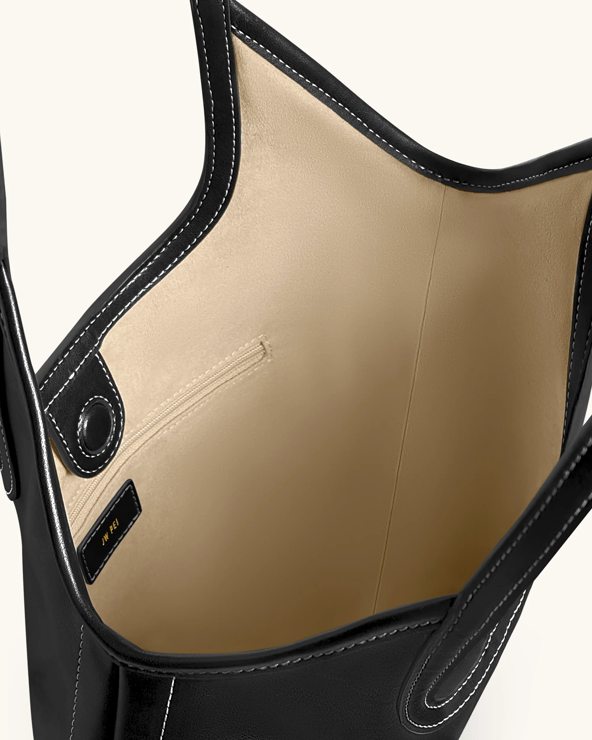 Brooke Belted Embellished Shoulder Tote Bag - Black - Image 4