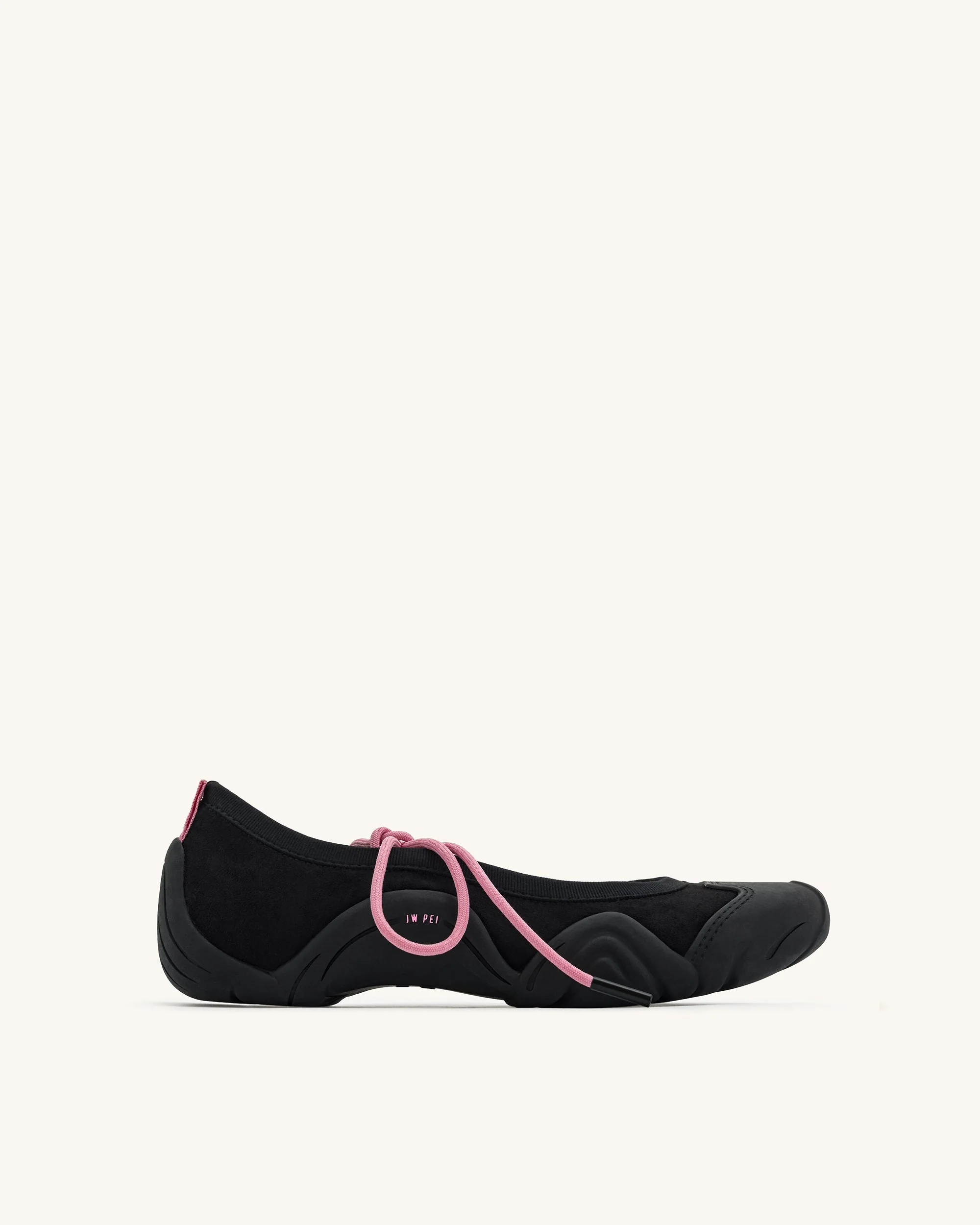 Caitlin Lace-up Ballerina Sneakers - Black