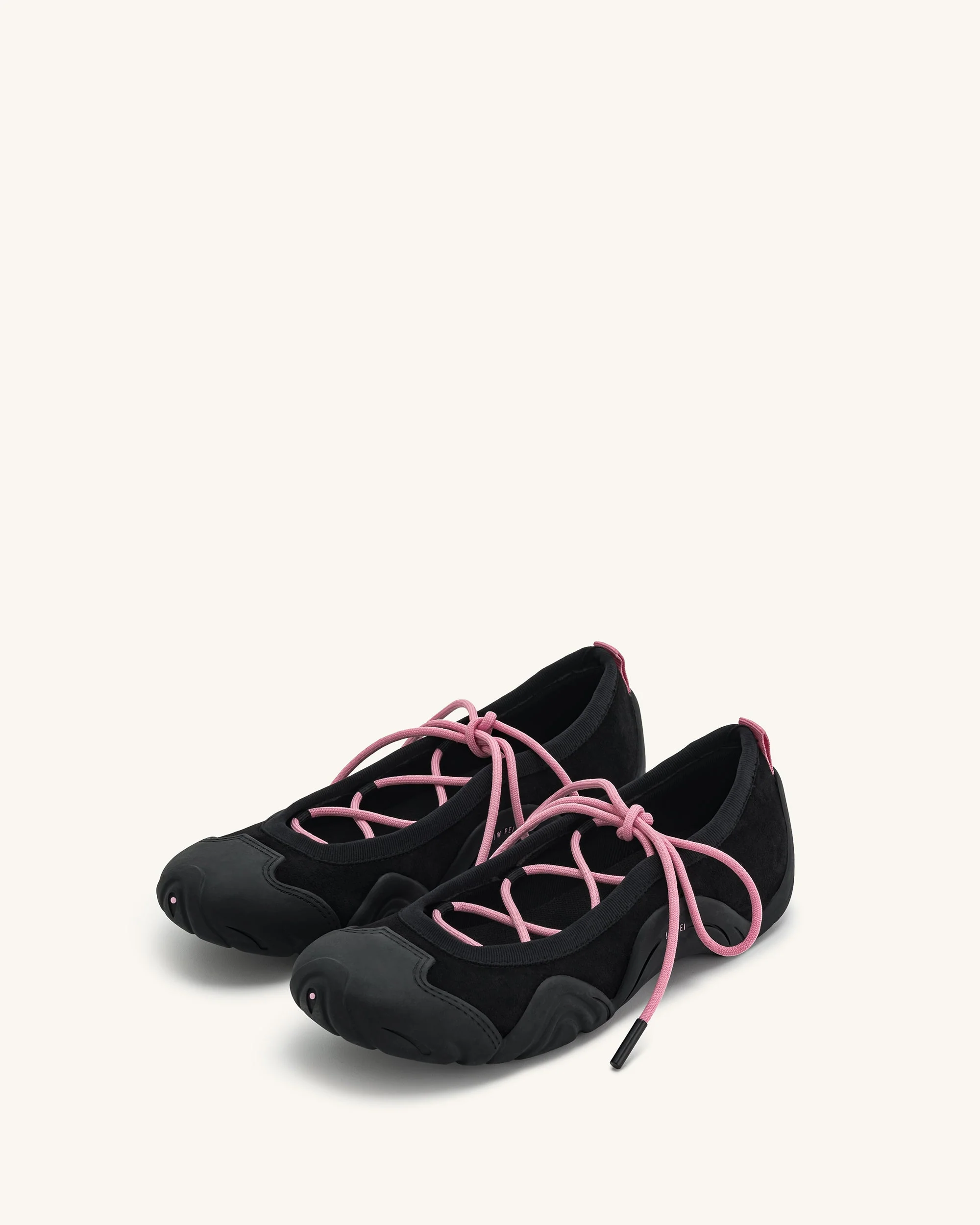 Caitlin Lace-up Ballerina Sneakers - Black - Image 2