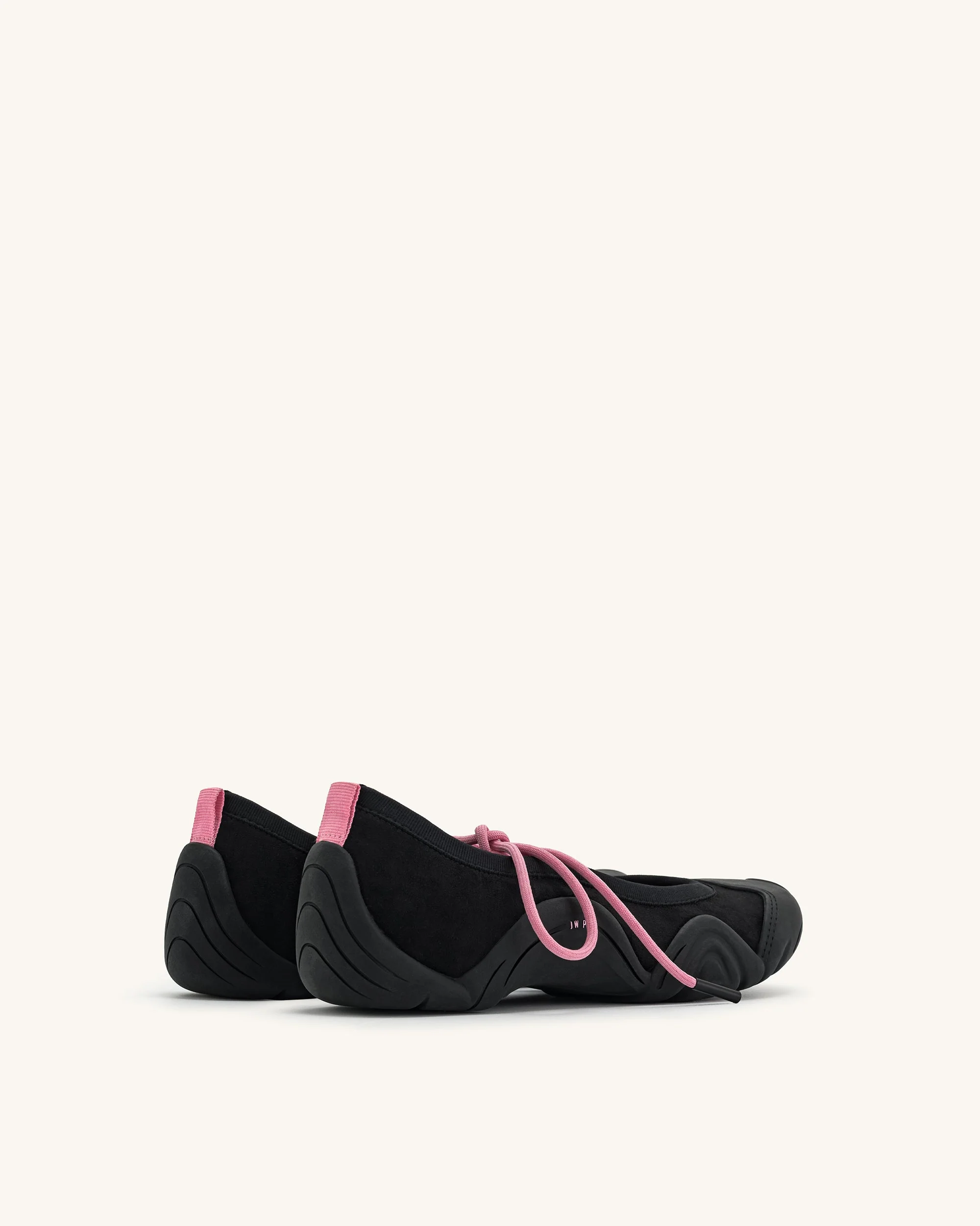 Caitlin Lace-up Ballerina Sneakers - Black - Image 4