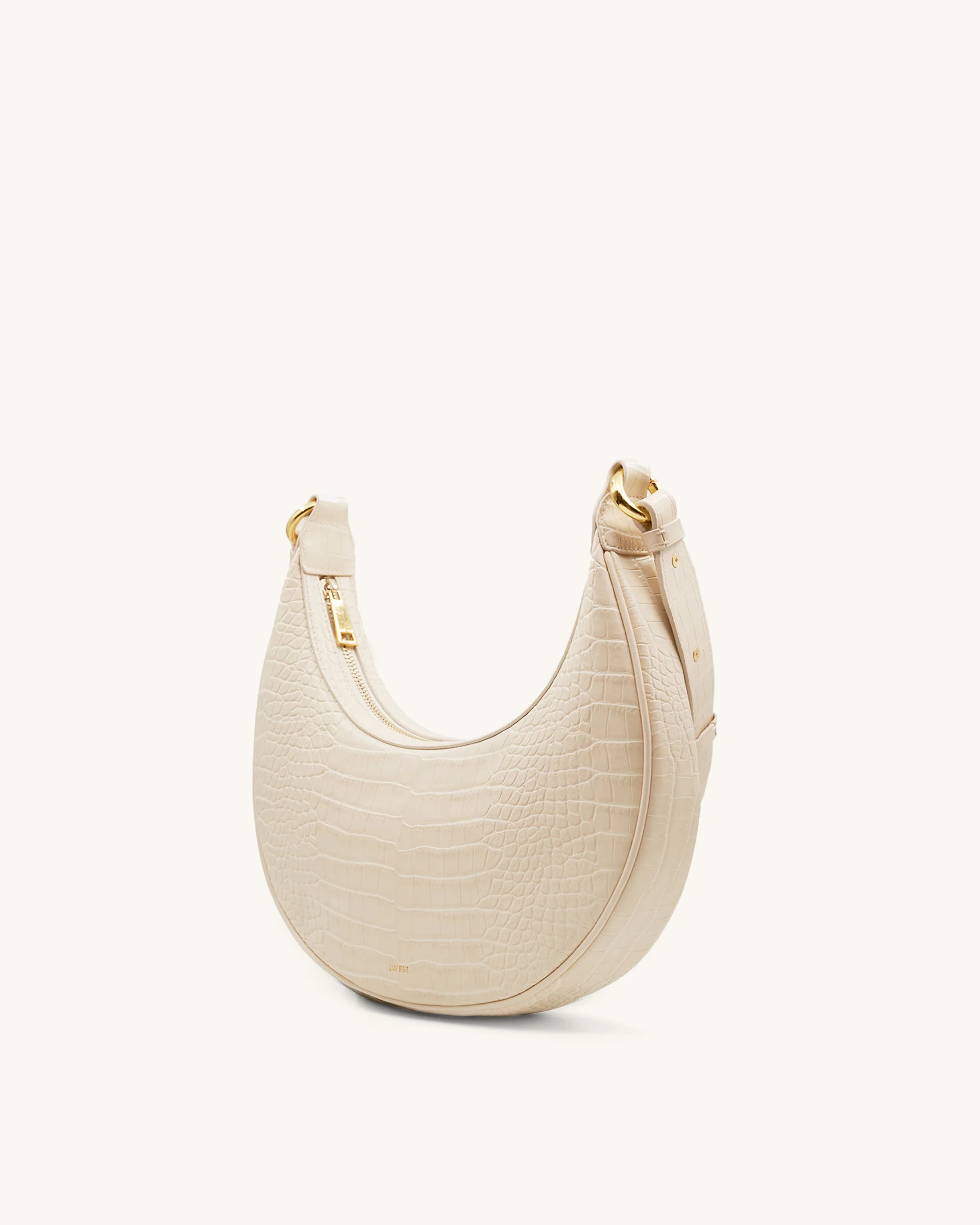 Carly Saddle Bag - Ivory Croc - Image 2