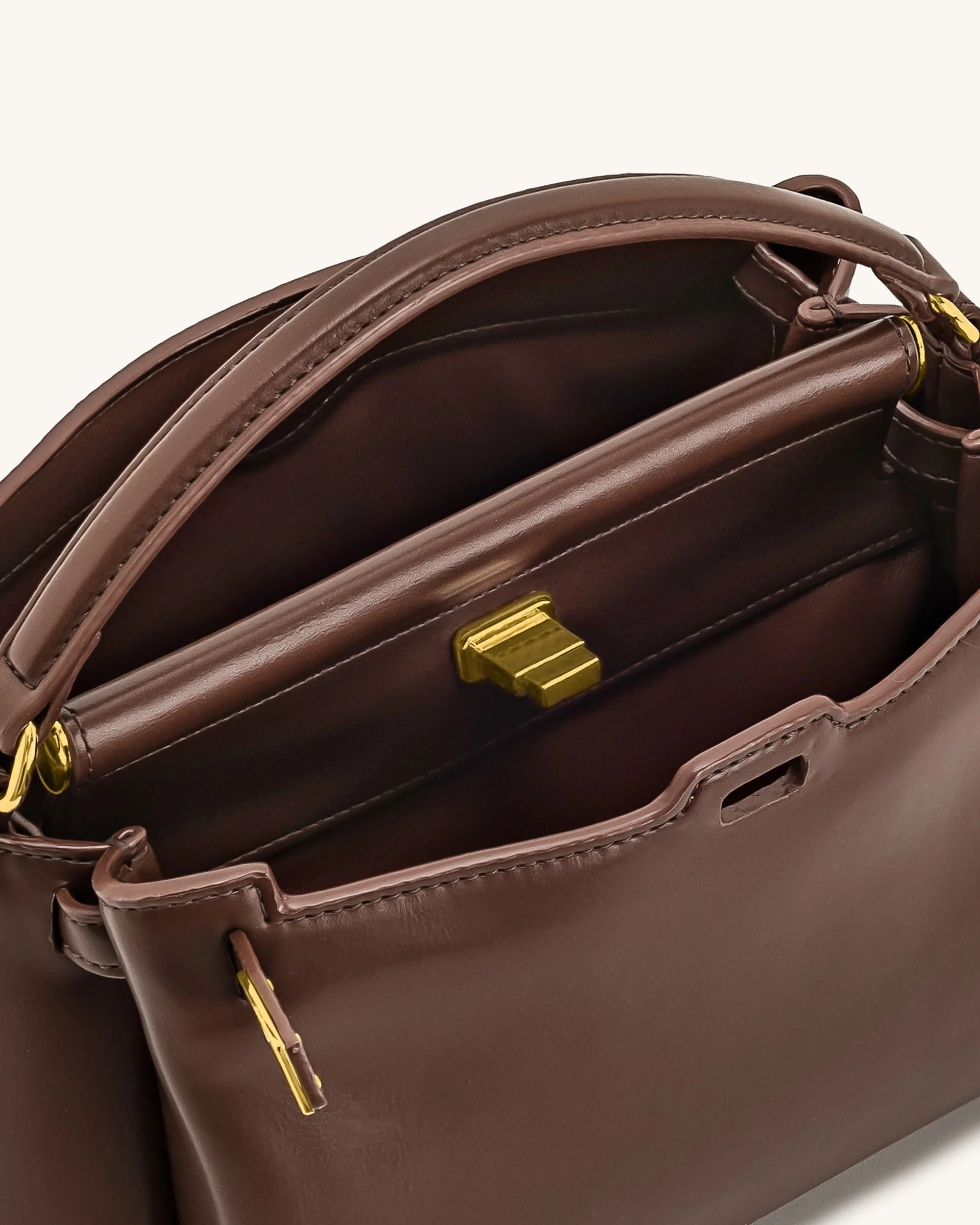 Carmen Top Handle Bag - Reddish Brown - Image 5