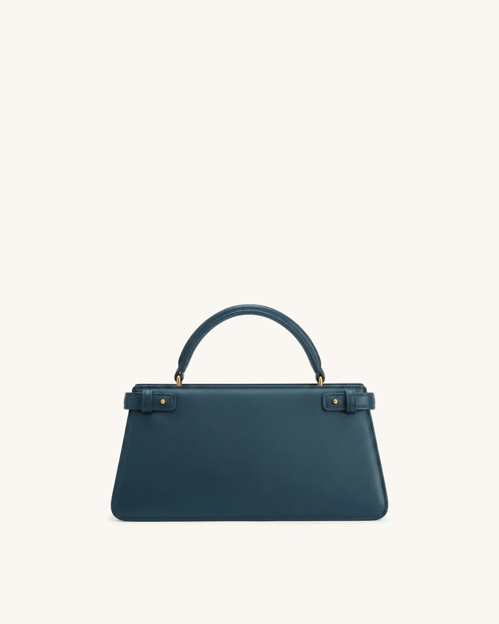 Elena Classic Top Handle Bag - Navy - Image 3