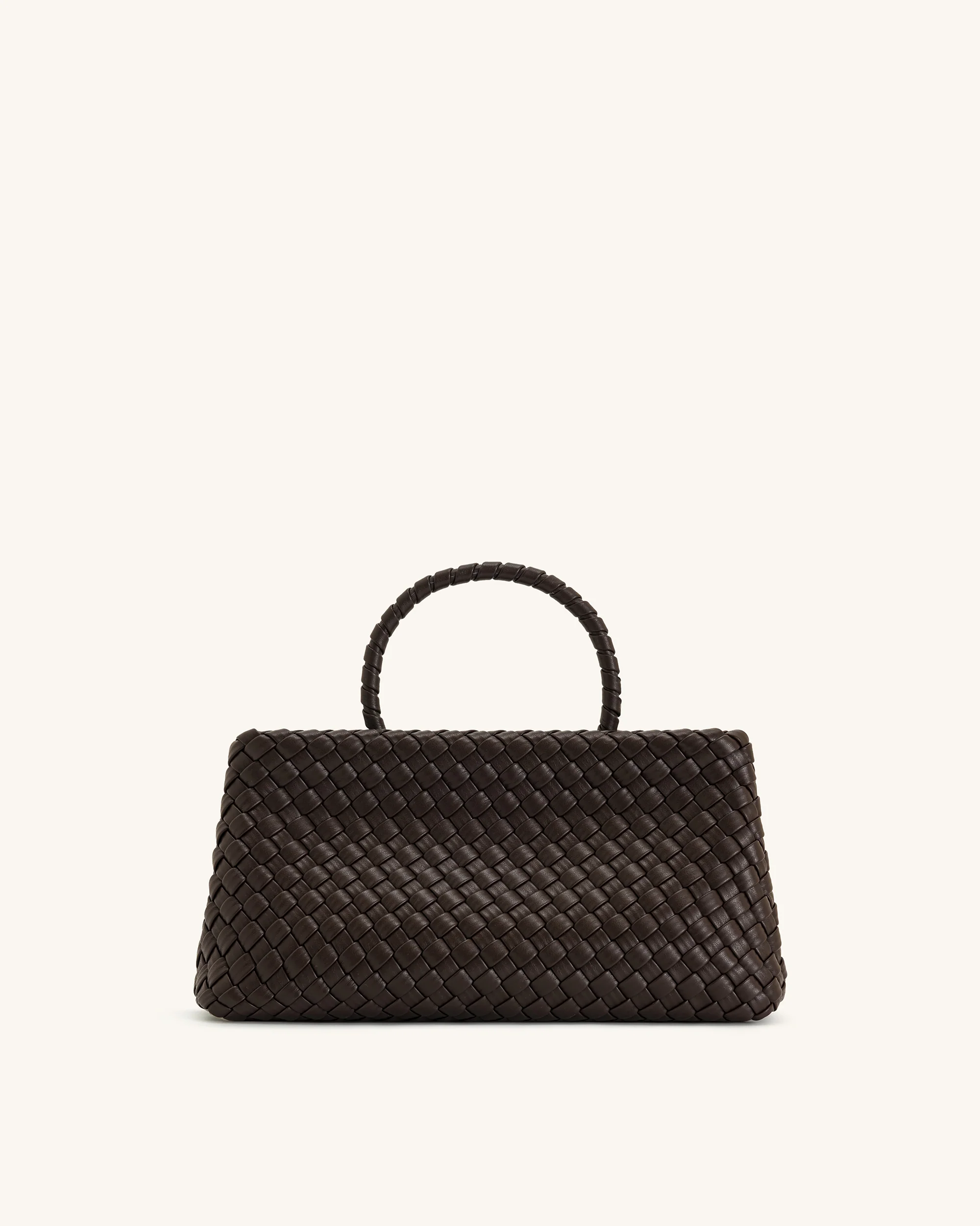 Elora Woven Tote Bag - Dark Brown - Image 4
