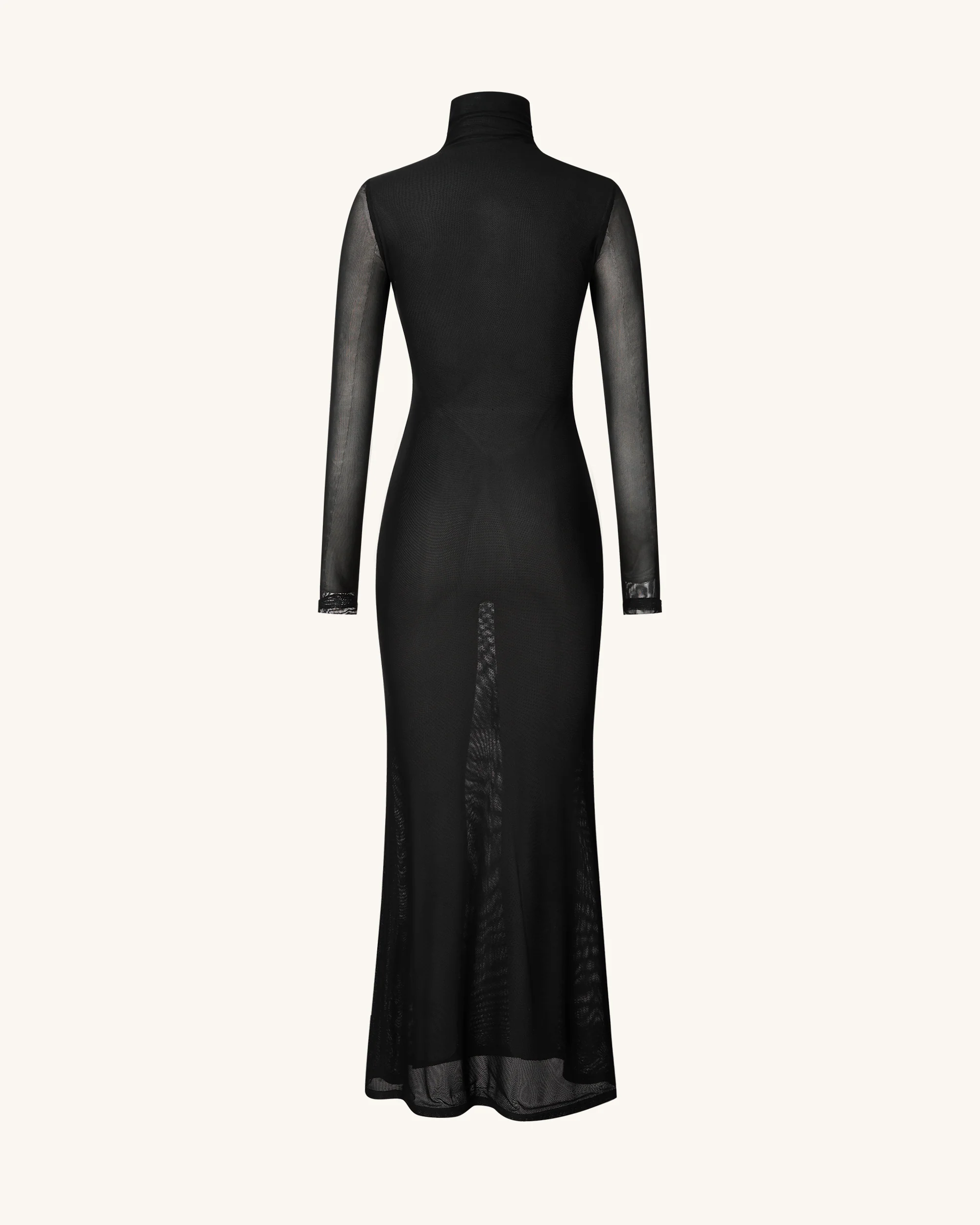 Eva Body Print Mesh Dress - Black and White - Image 6
