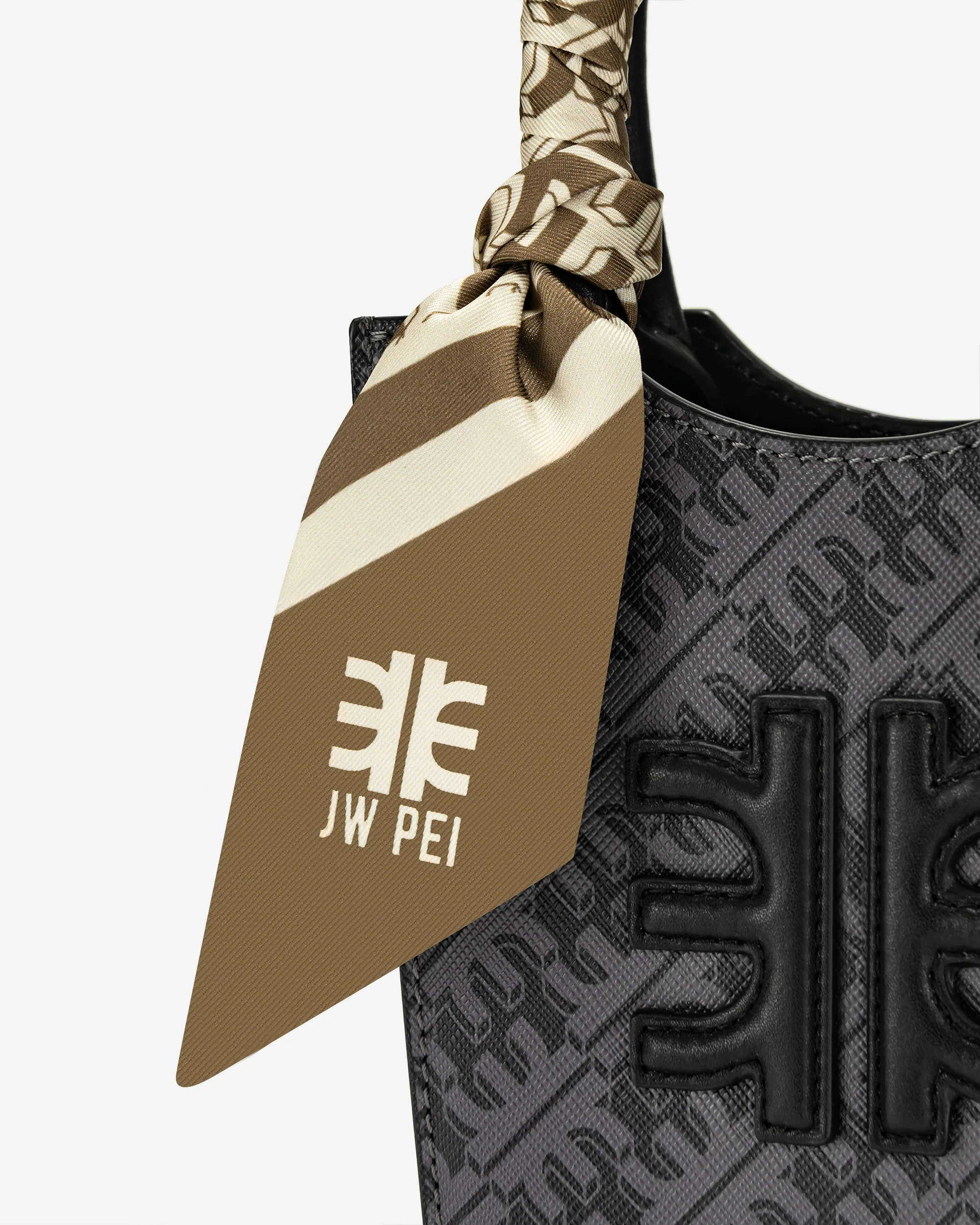 FEI Faux Silk Twill Scarf - Brown - Image 4