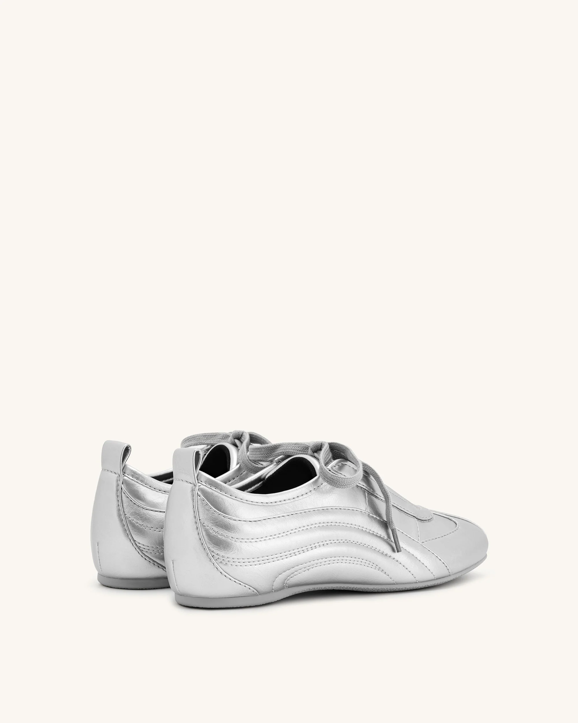 Ferne Streamlined Lustrous Sneakers - Silver - Image 3