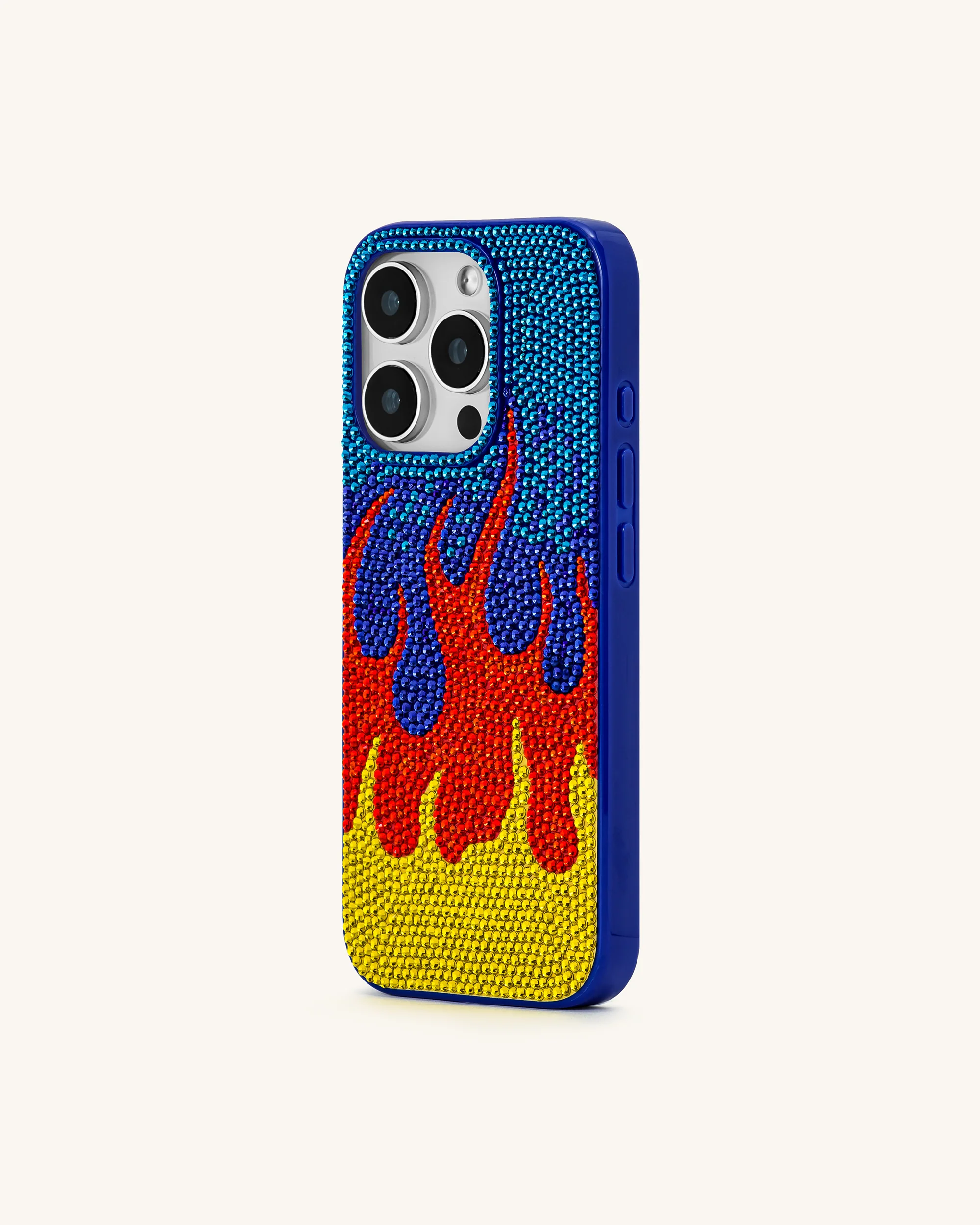 Flame Pattern Phone Case - Multicolor Blue - Image 2
