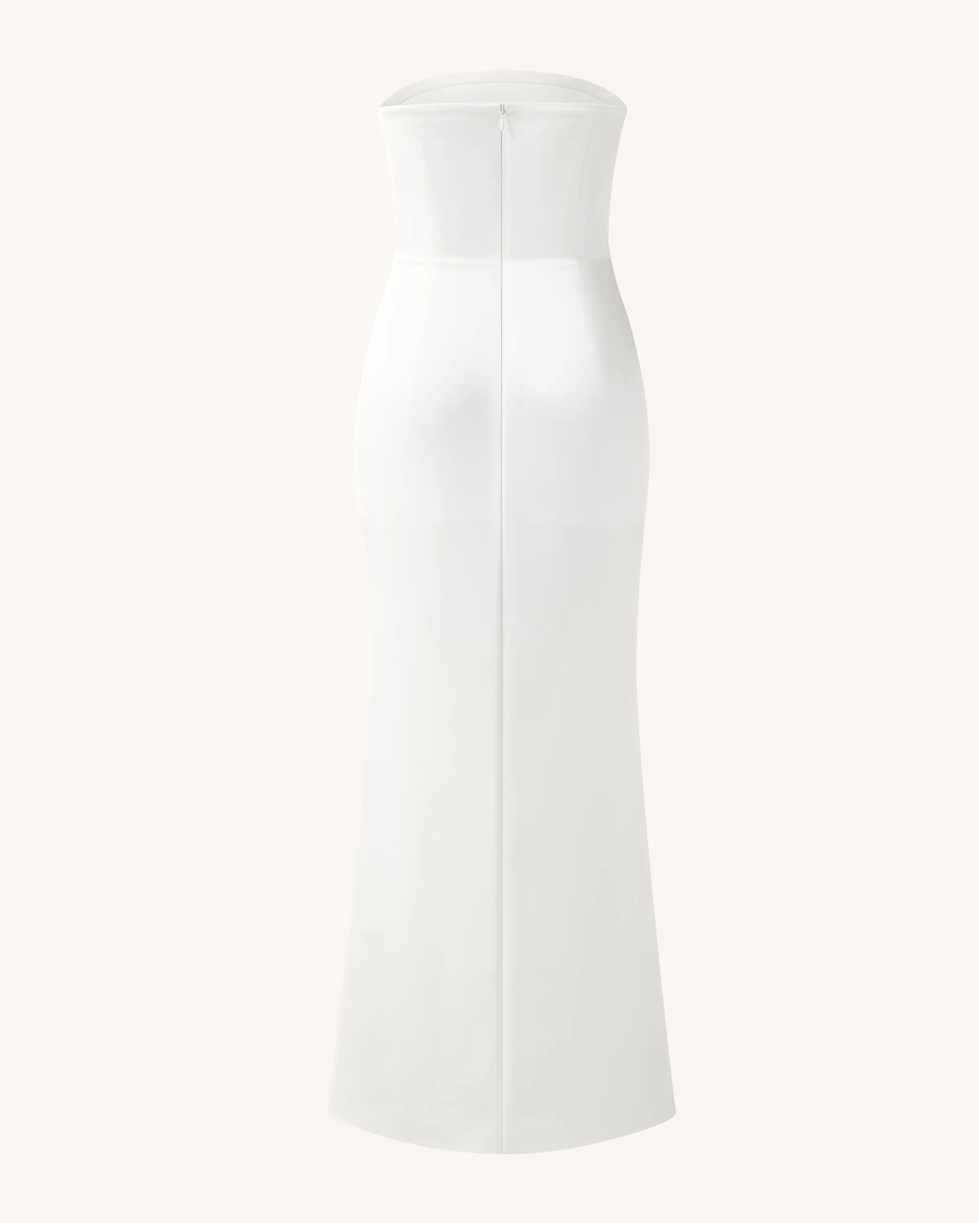 Floral Embroidered Long Dress - White - Image 5