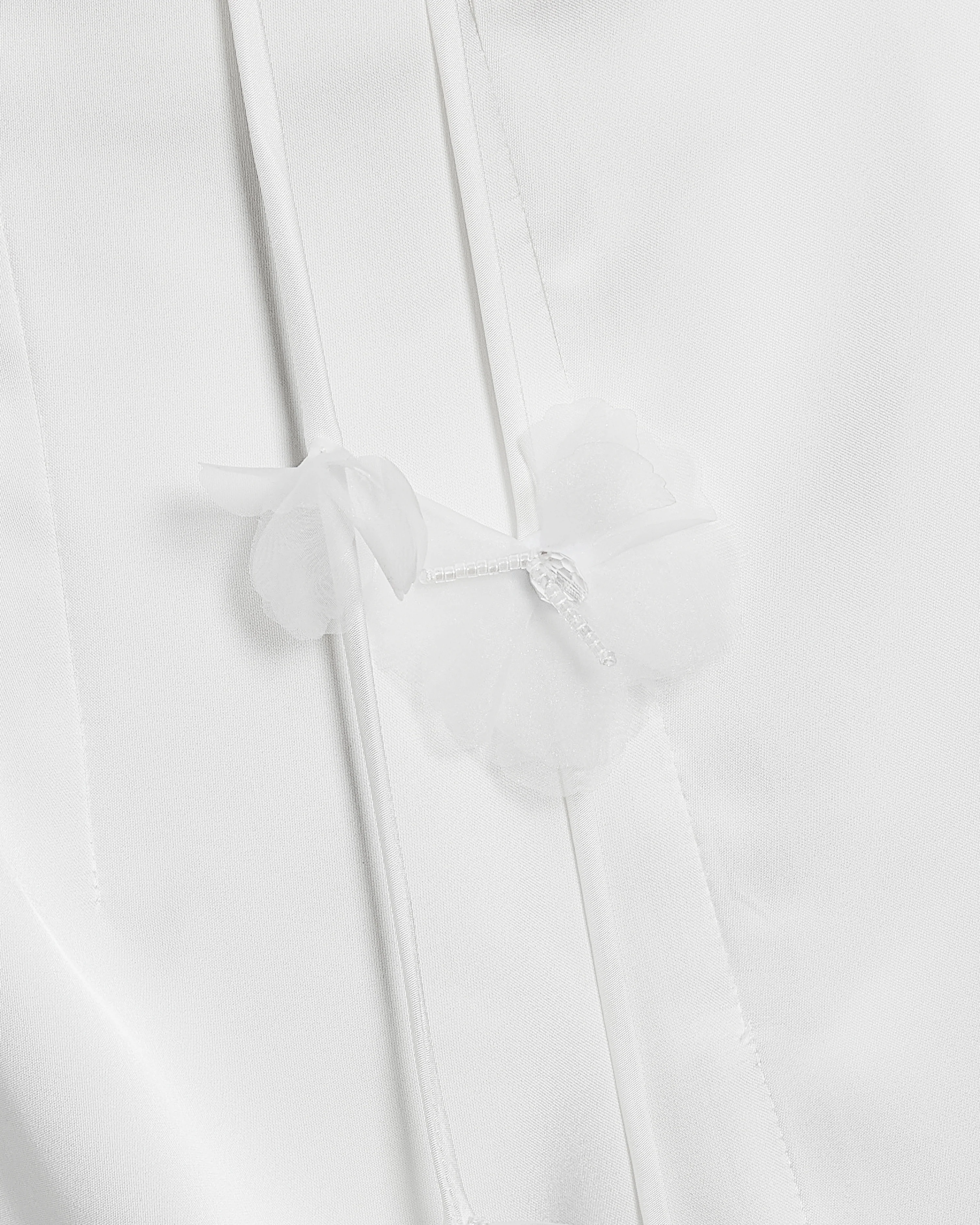 Floral Ruched Halter Mini Dress - White - Image 6