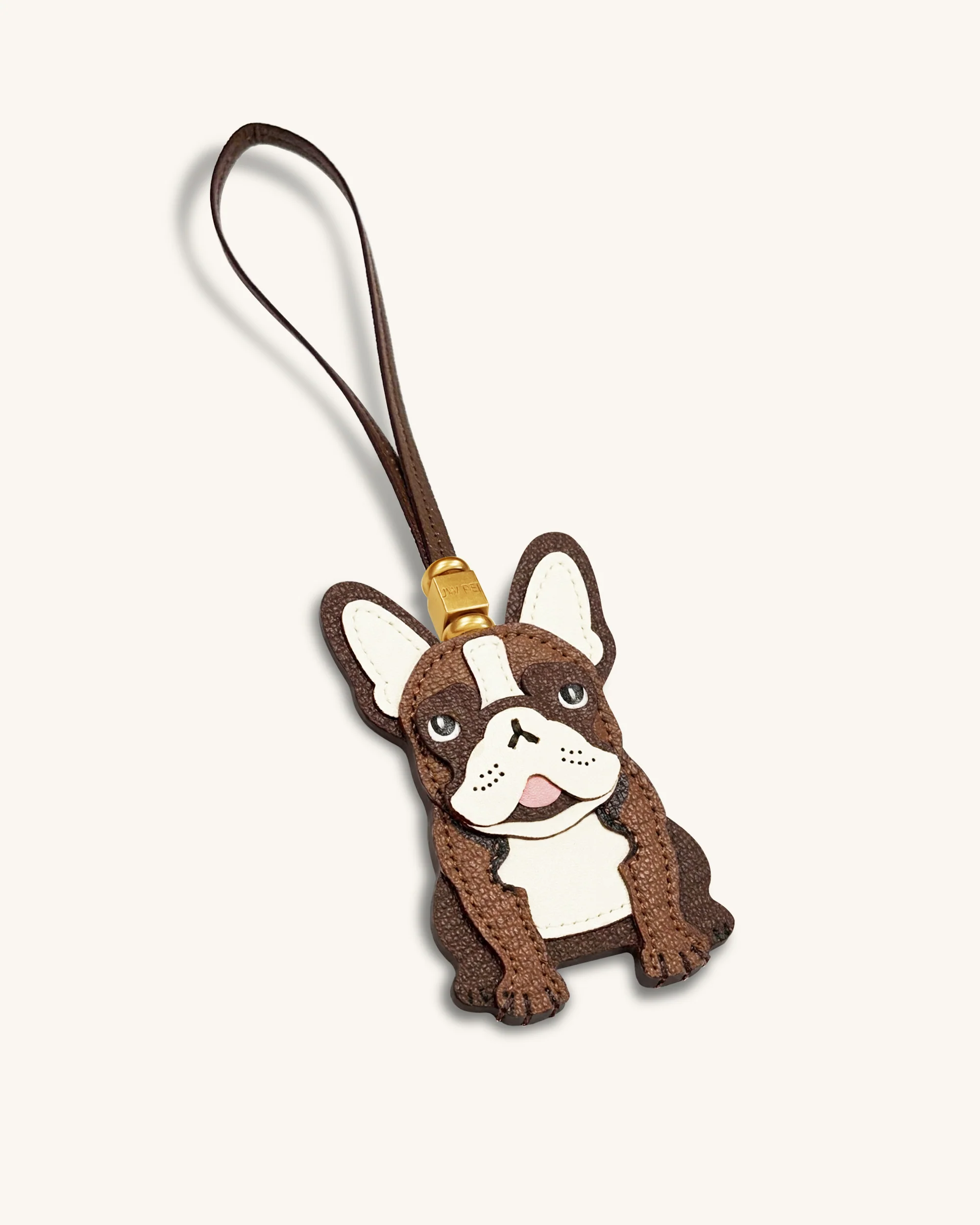 French Bulldog Bag Charm - Brown - Image 3
