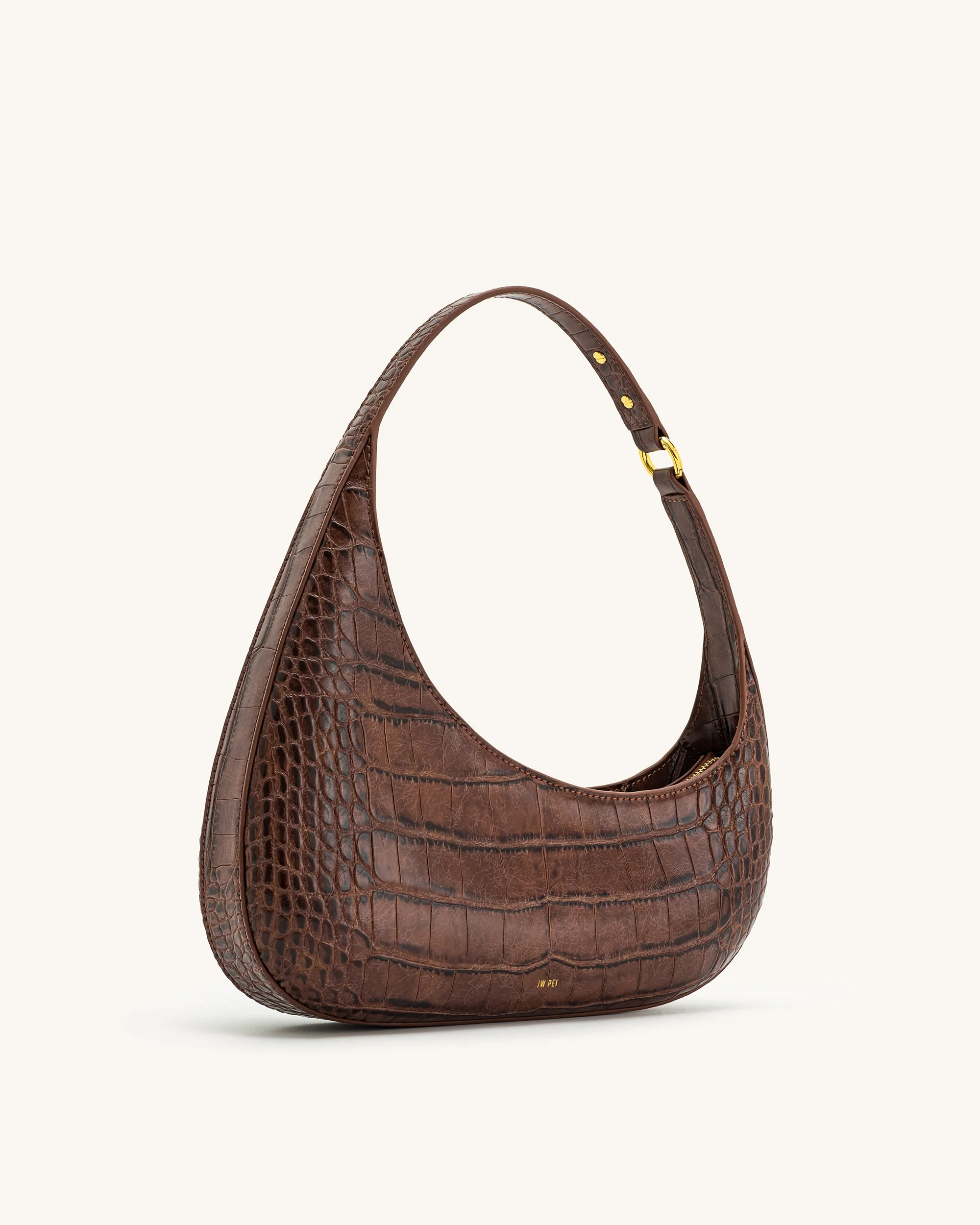 Harlee Shoulder Bag - Brown Croc - Image 2