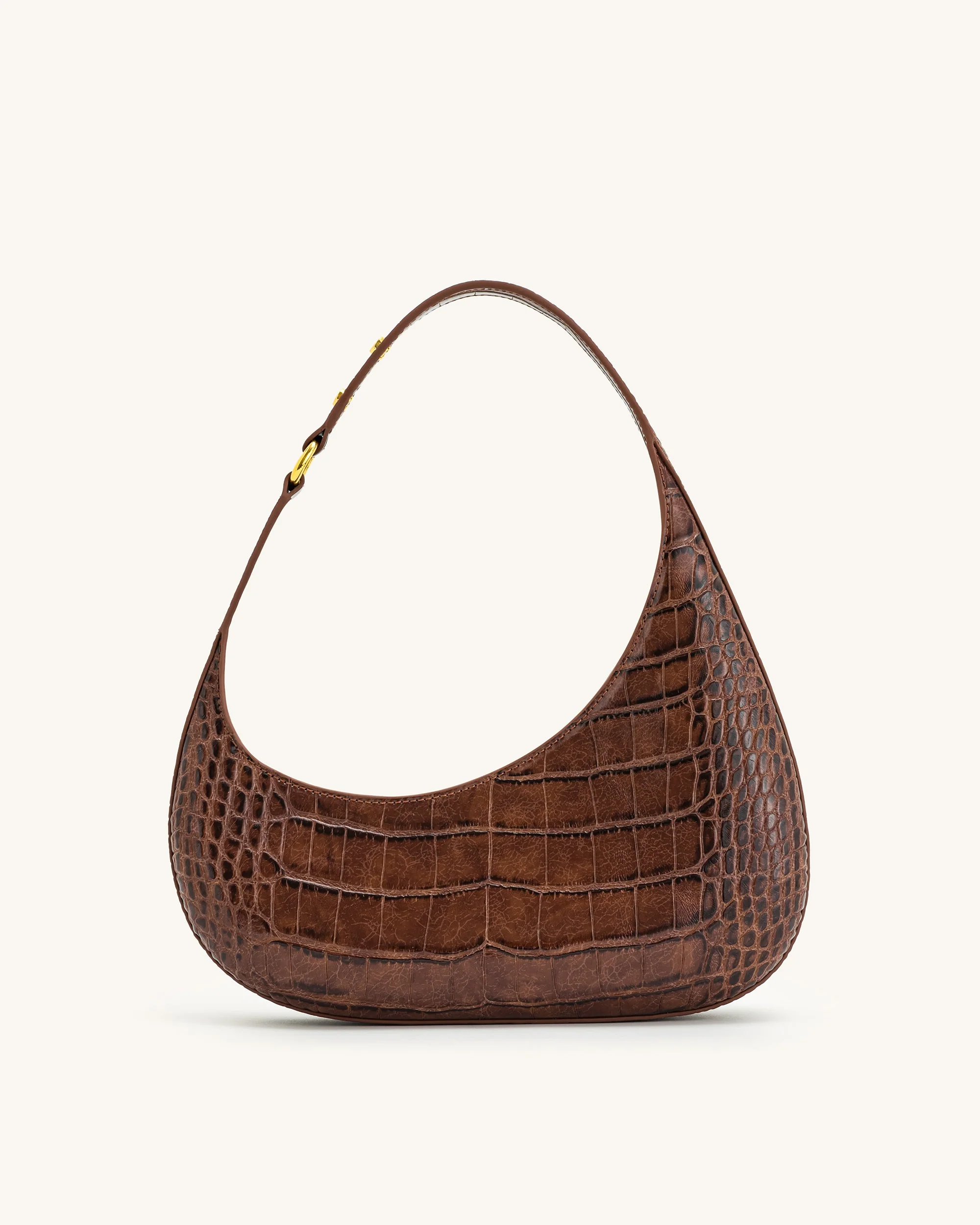 Harlee Shoulder Bag - Brown Croc - Image 3