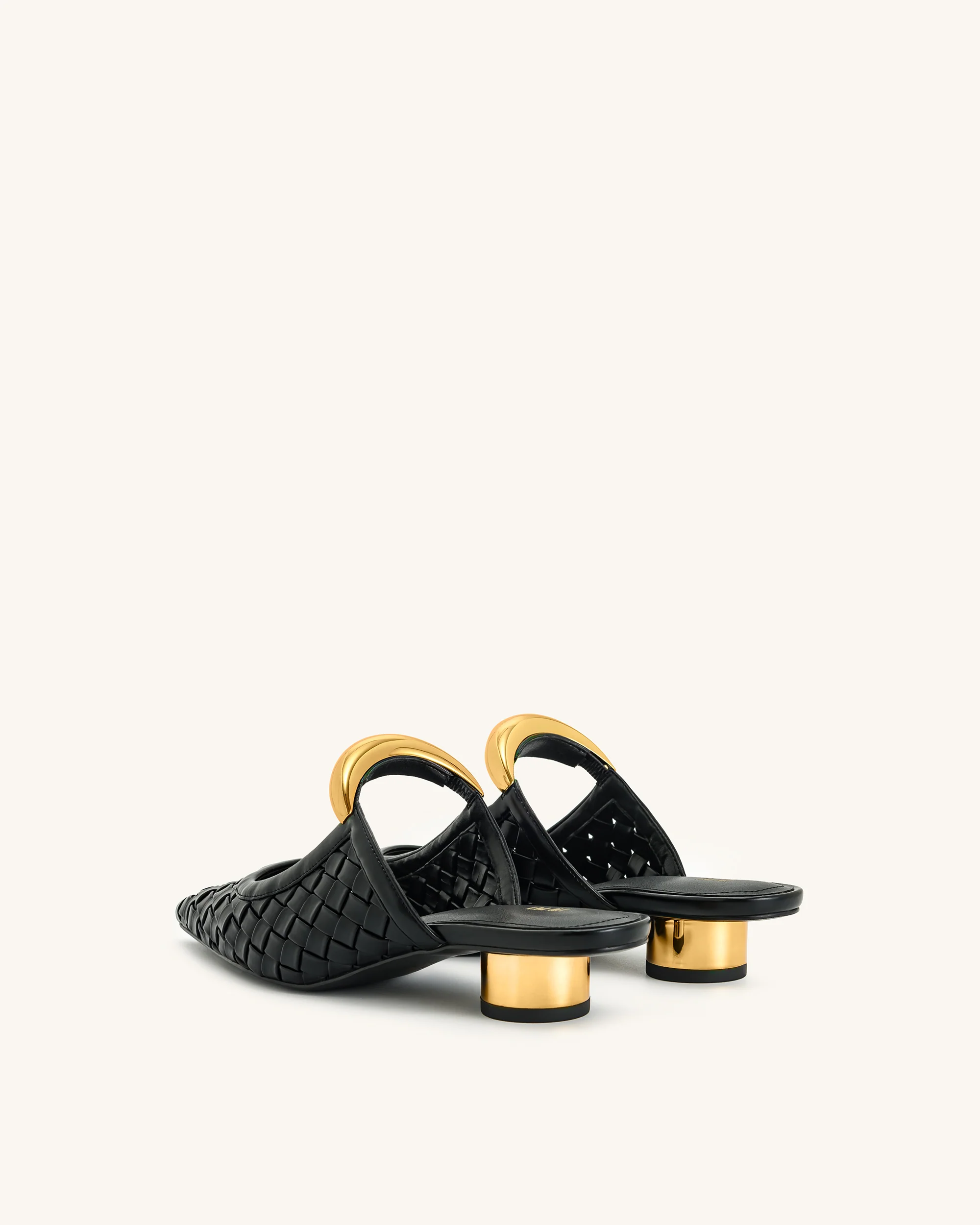 Helena Weave  Pierced Mules - Black - Image 5