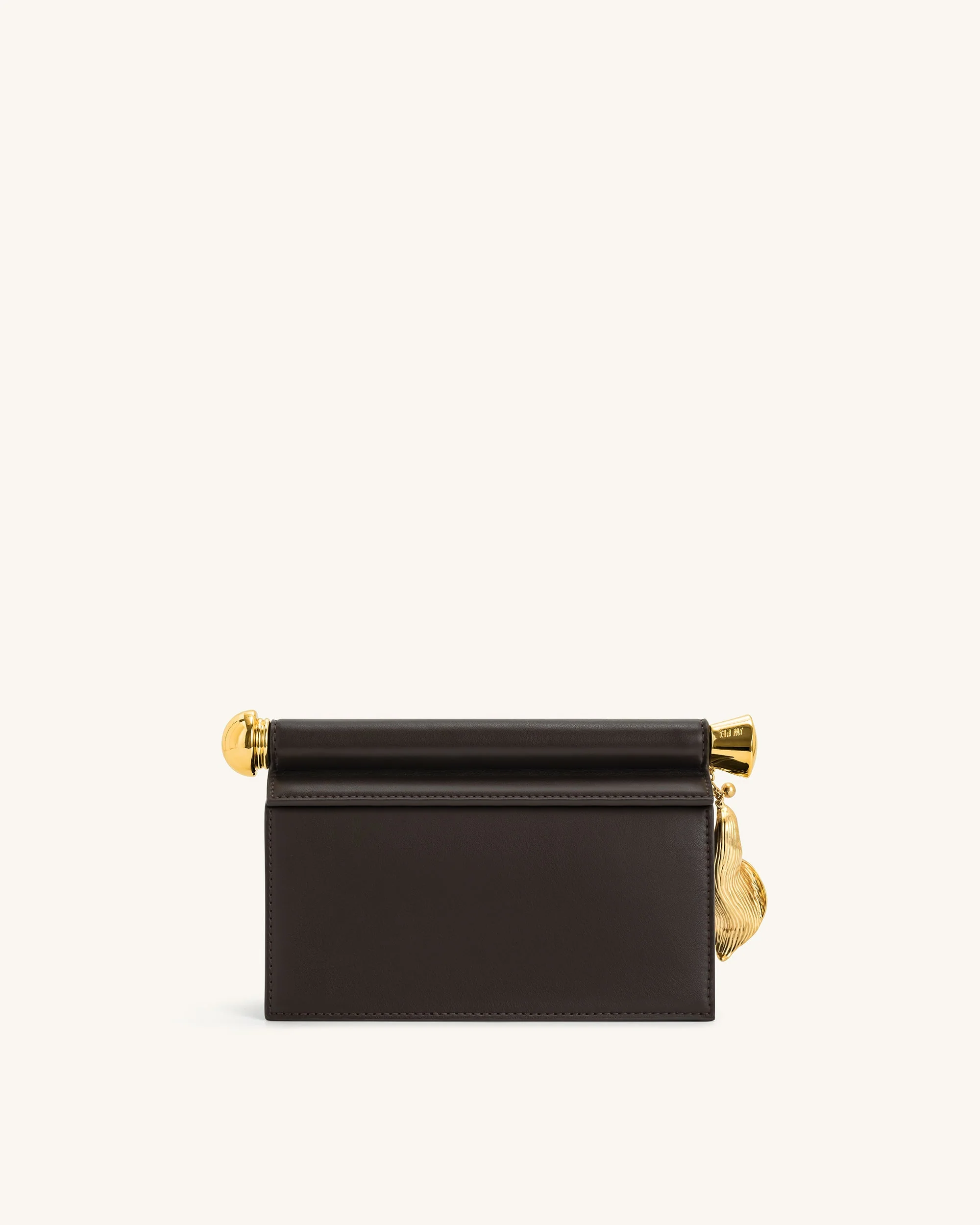 Holly Metal Pendant Embellished Clutch - Dark Brown - Image 3
