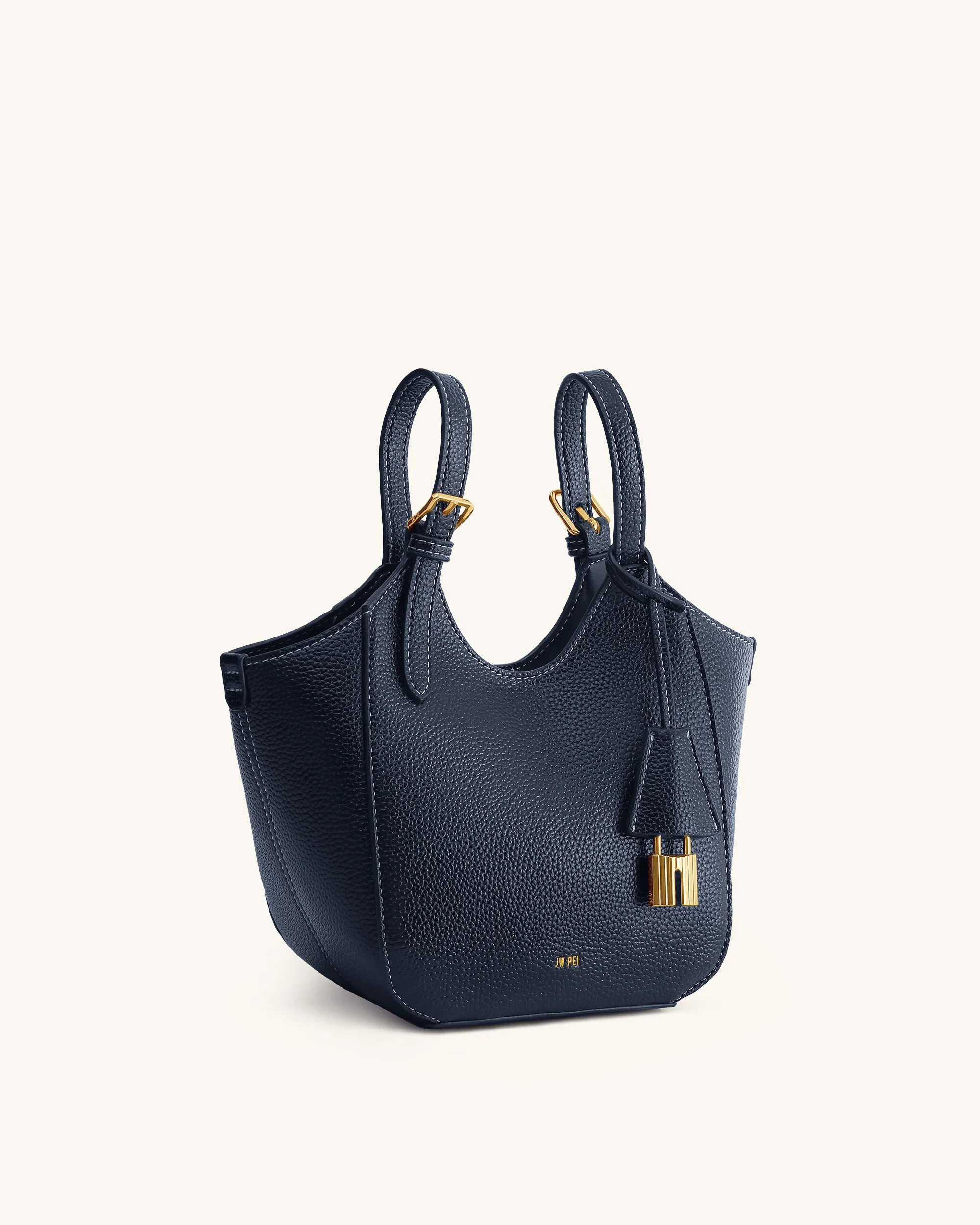 Ines Padlock Tote Bag - Navy - Image 2