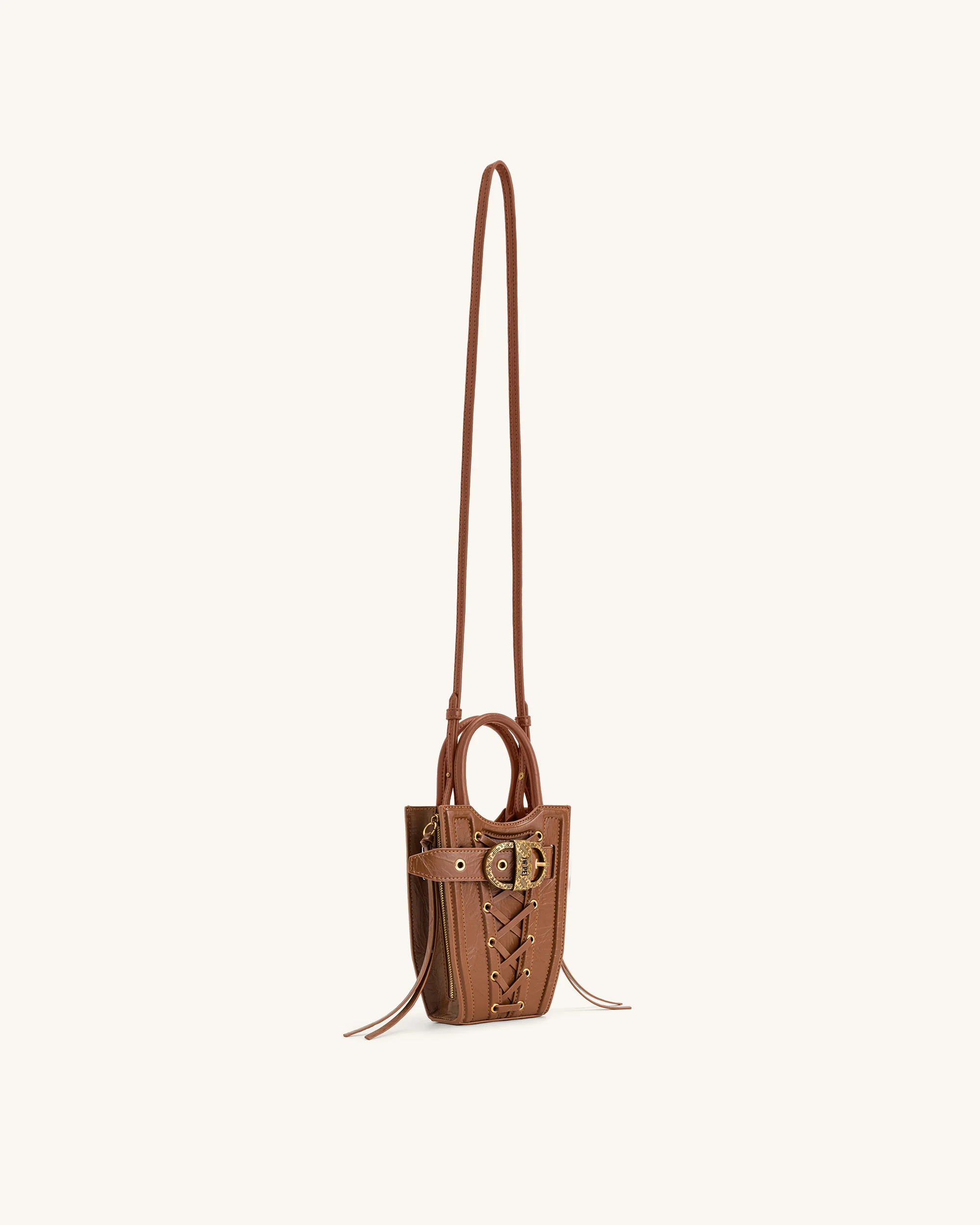 FEI Crushed Straps Phone Bag - Brown - Image 2