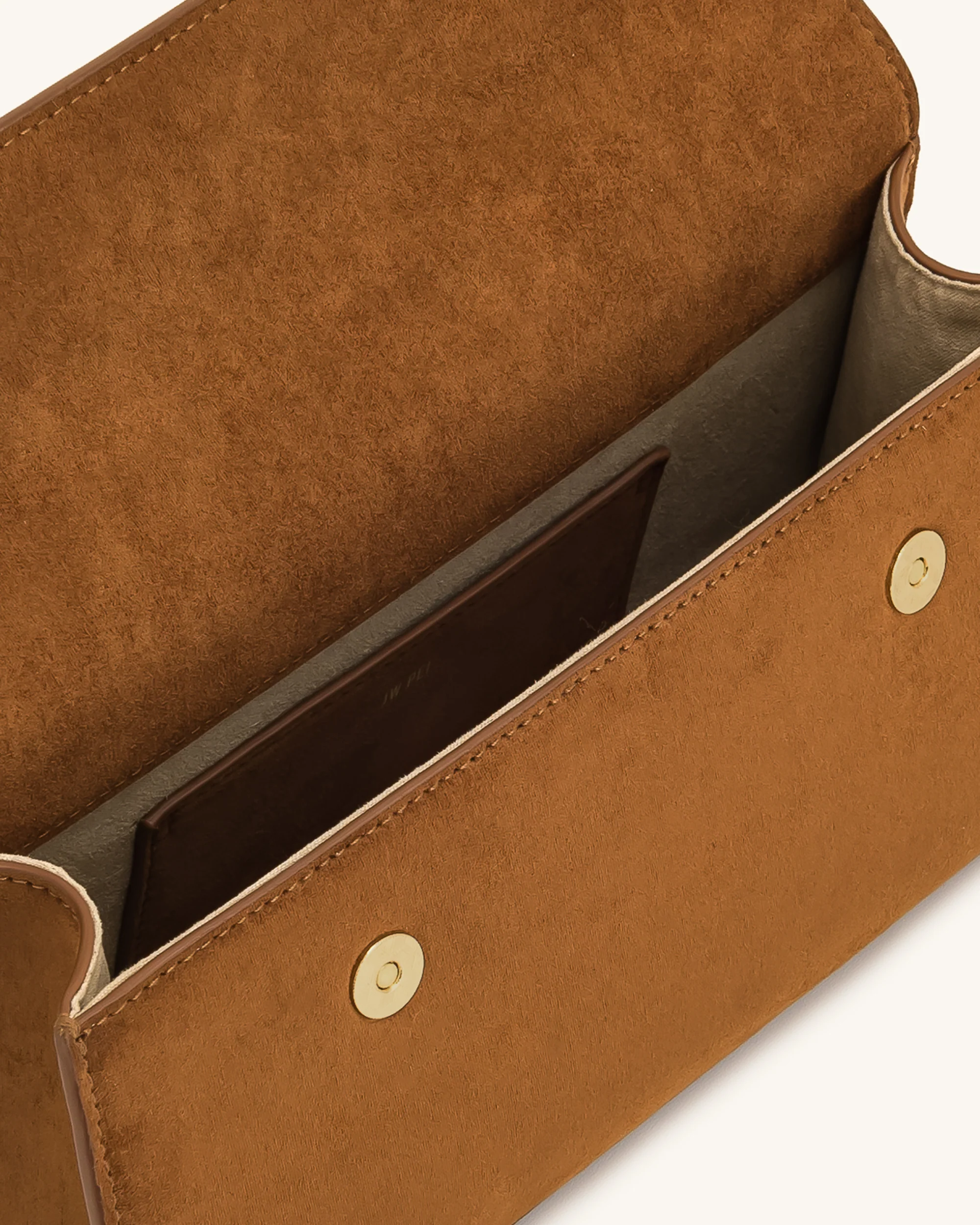 Keyla Faux Suede Top Handle Bag - Brown - Image 4