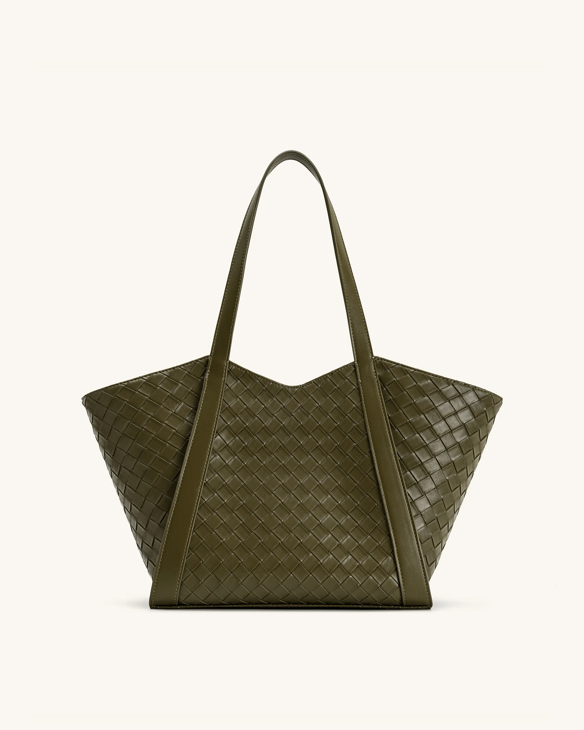 Kiana Large Capacity Weave Texture Tote Bag - Dark Olive - Image 3