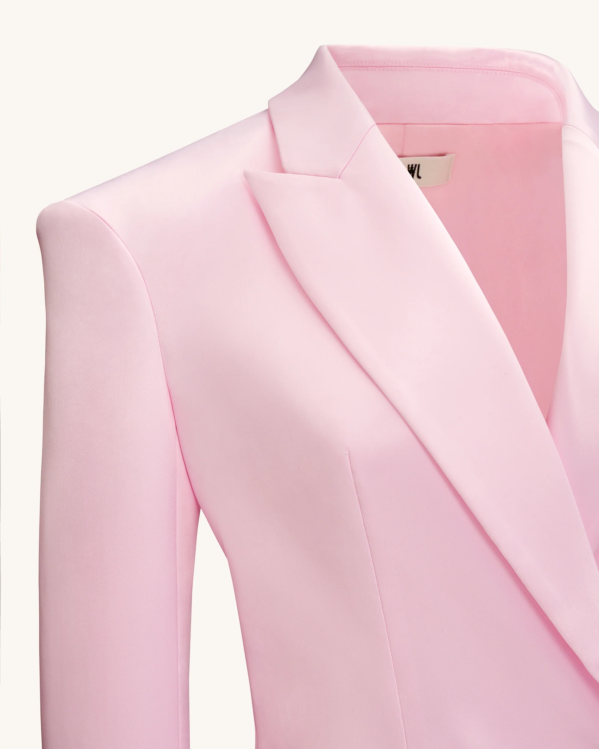 Lily Satin Double-Breasted Blazer Suit  - Pink - Image 6