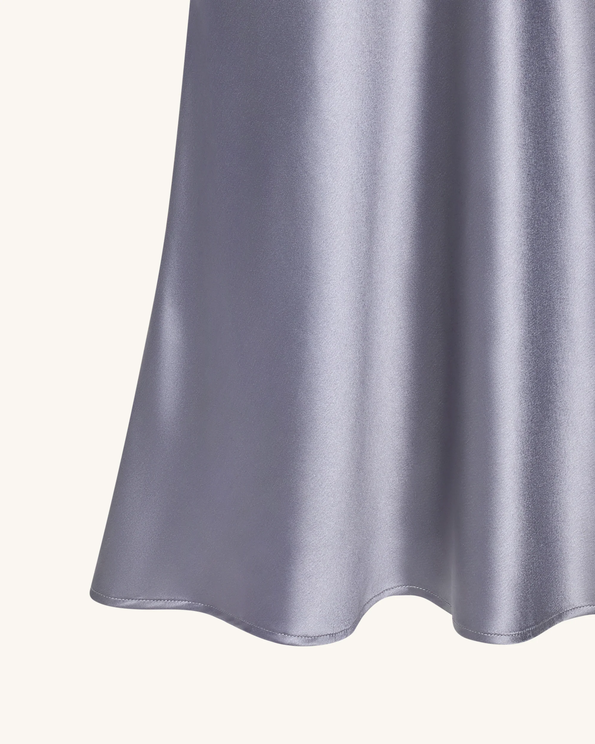 Liquid Satin Mermaid Maxi Skirt - Silver - Image 6