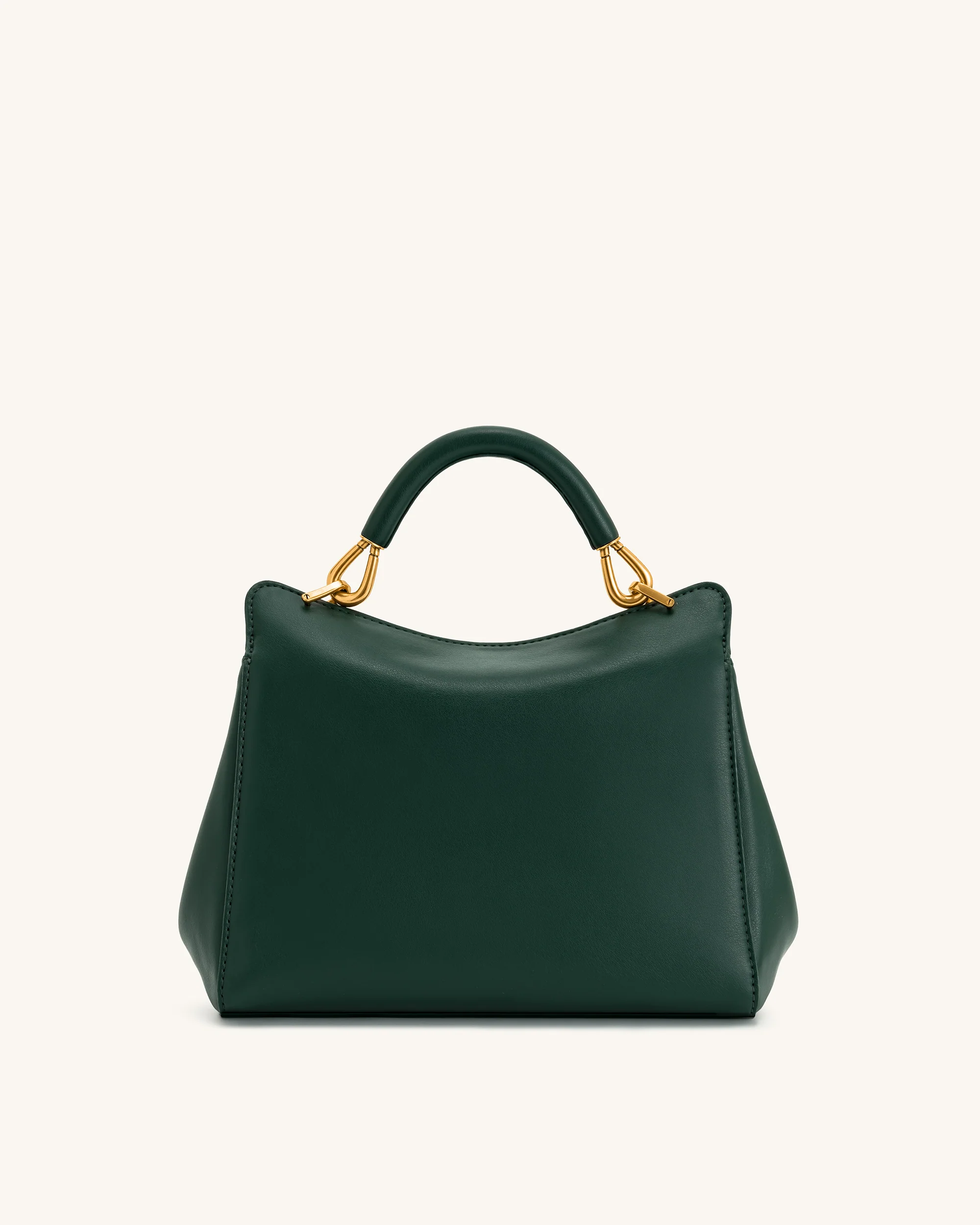 Lucia Classic Top Handbag - Dark Green - Image 3