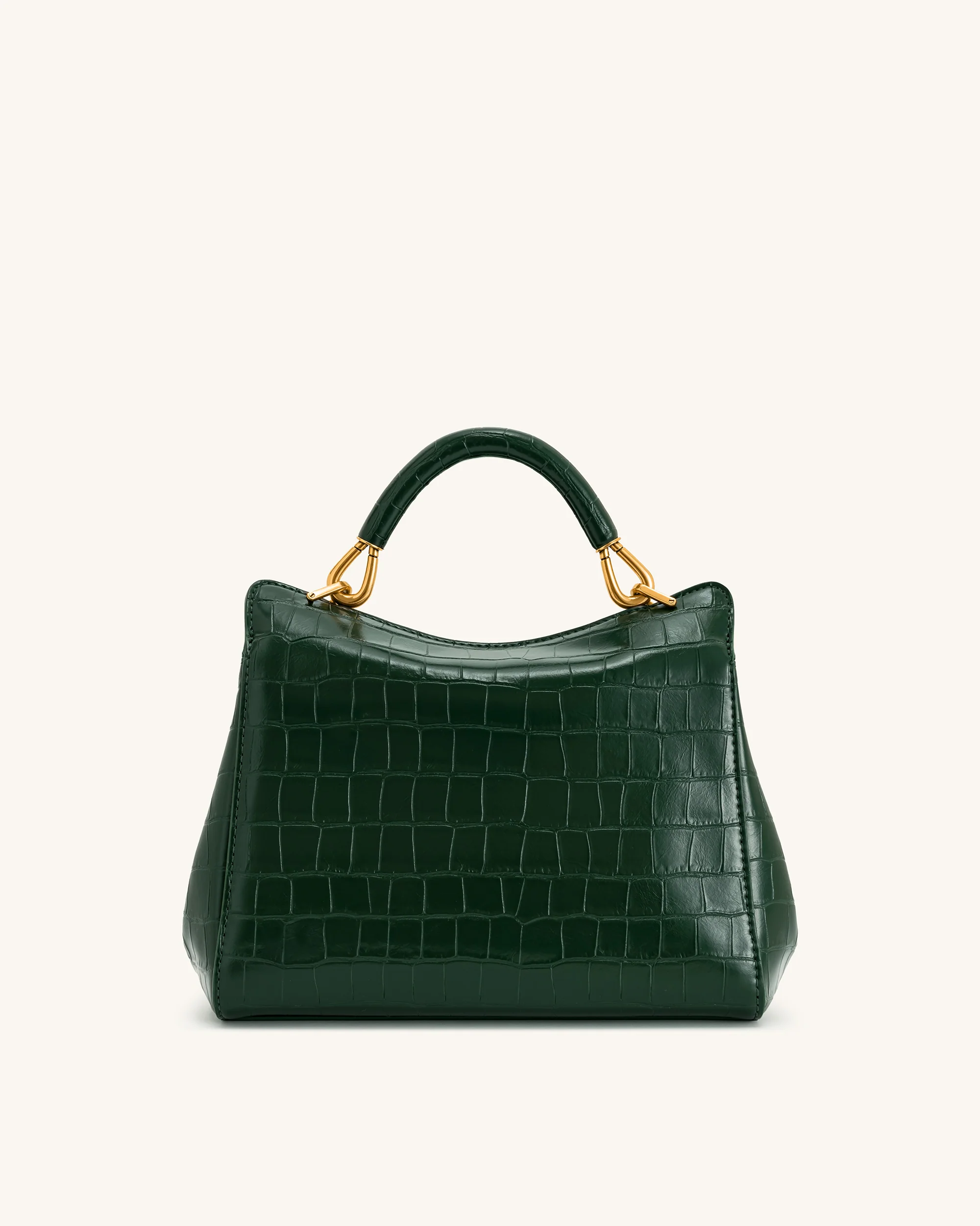Lucia Classic Top Handbag - Green Croc - Image 4