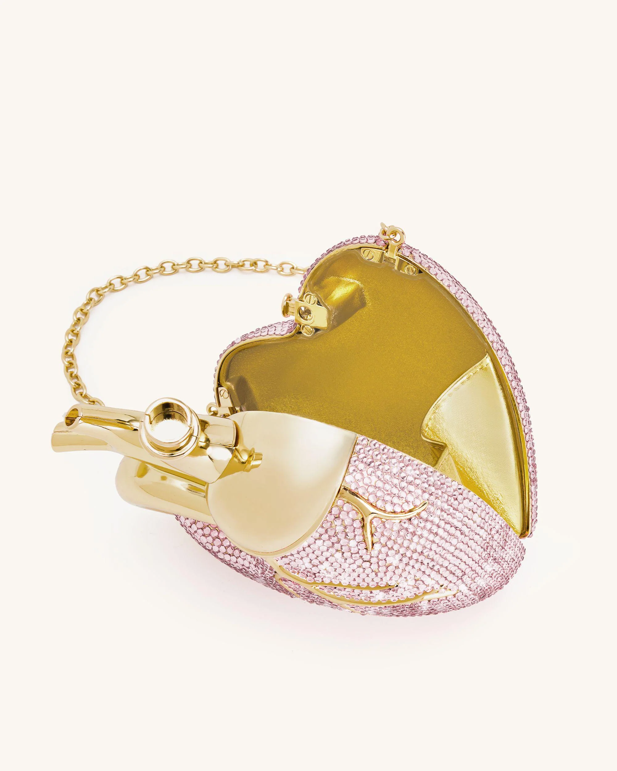 Maren Artificial Crystal Heart Shaped Bag - Pink - Image 6