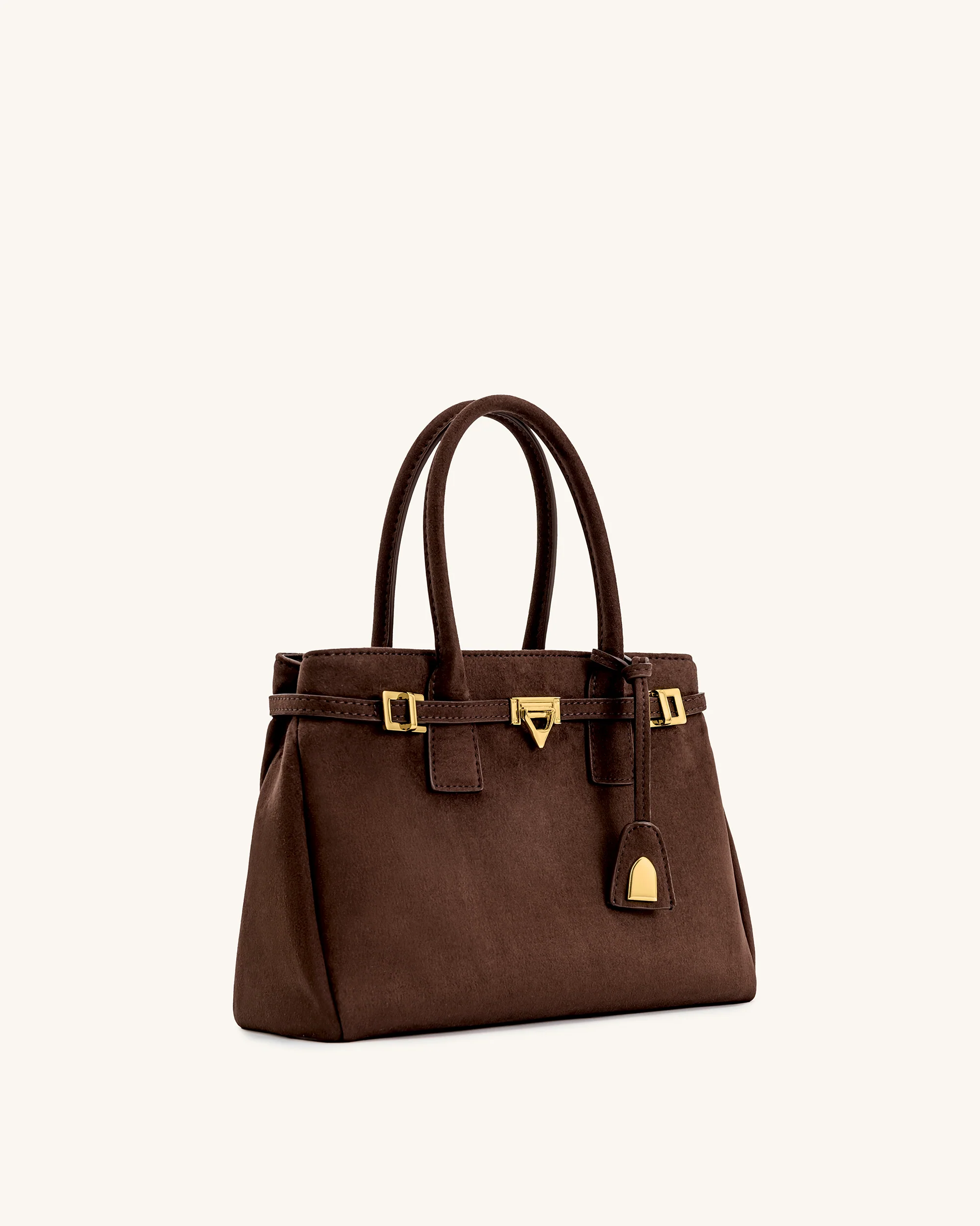 Miley Belt Embellished Tote Bag - Brown - Image 2