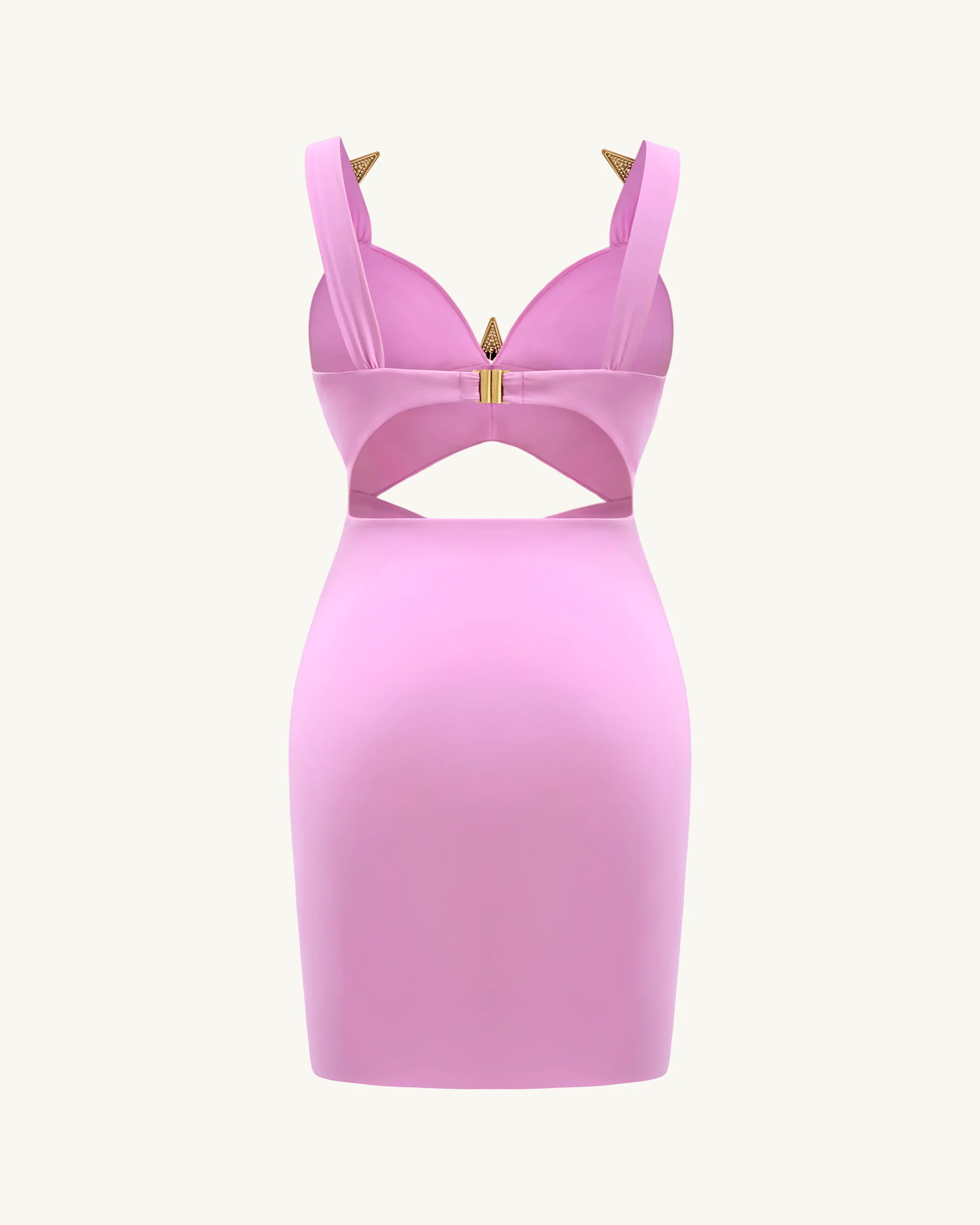 Mini Dress with Star Details - Pink - Image 4