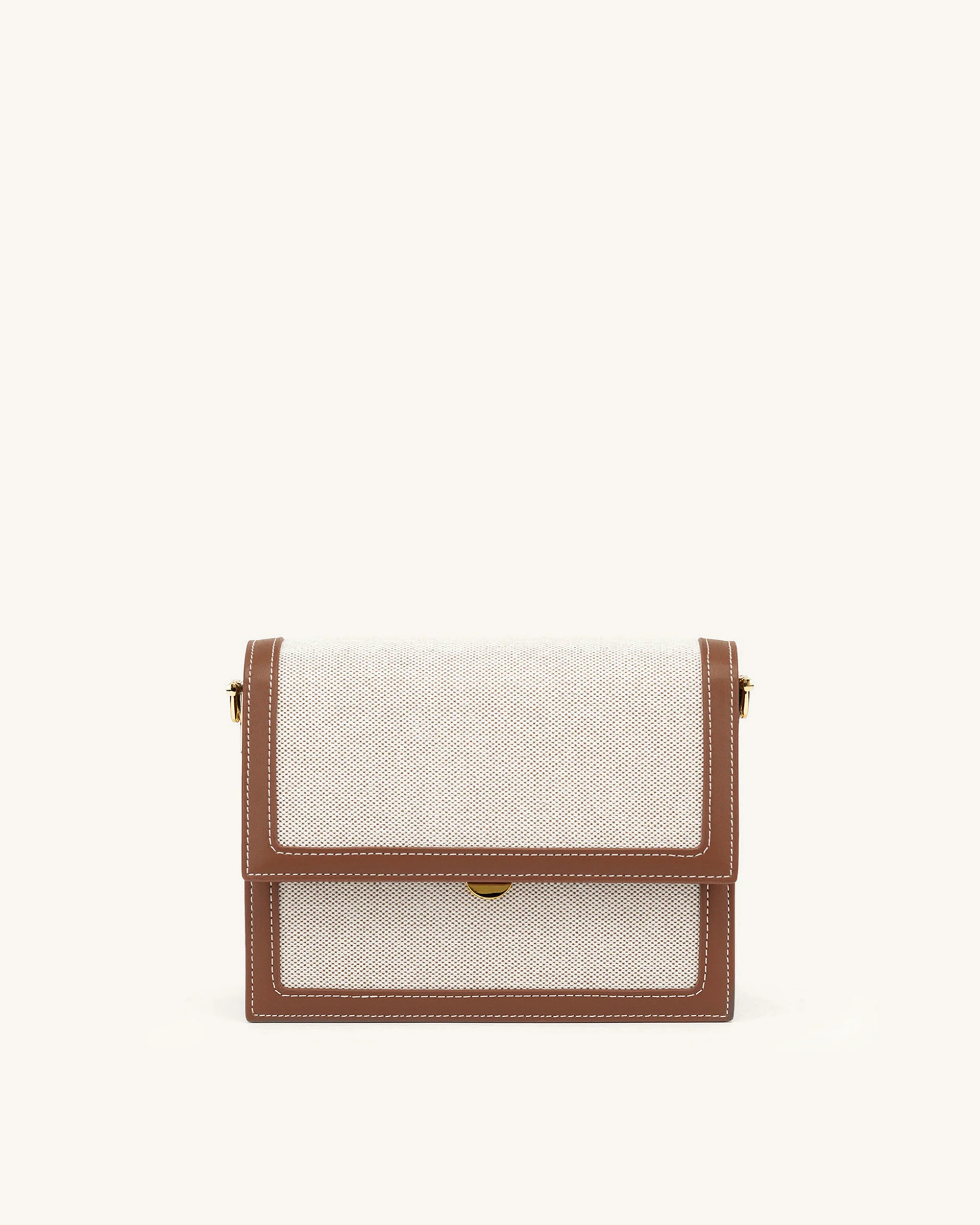 Mini Flap Crossbody - Beige Canvas - Image 3