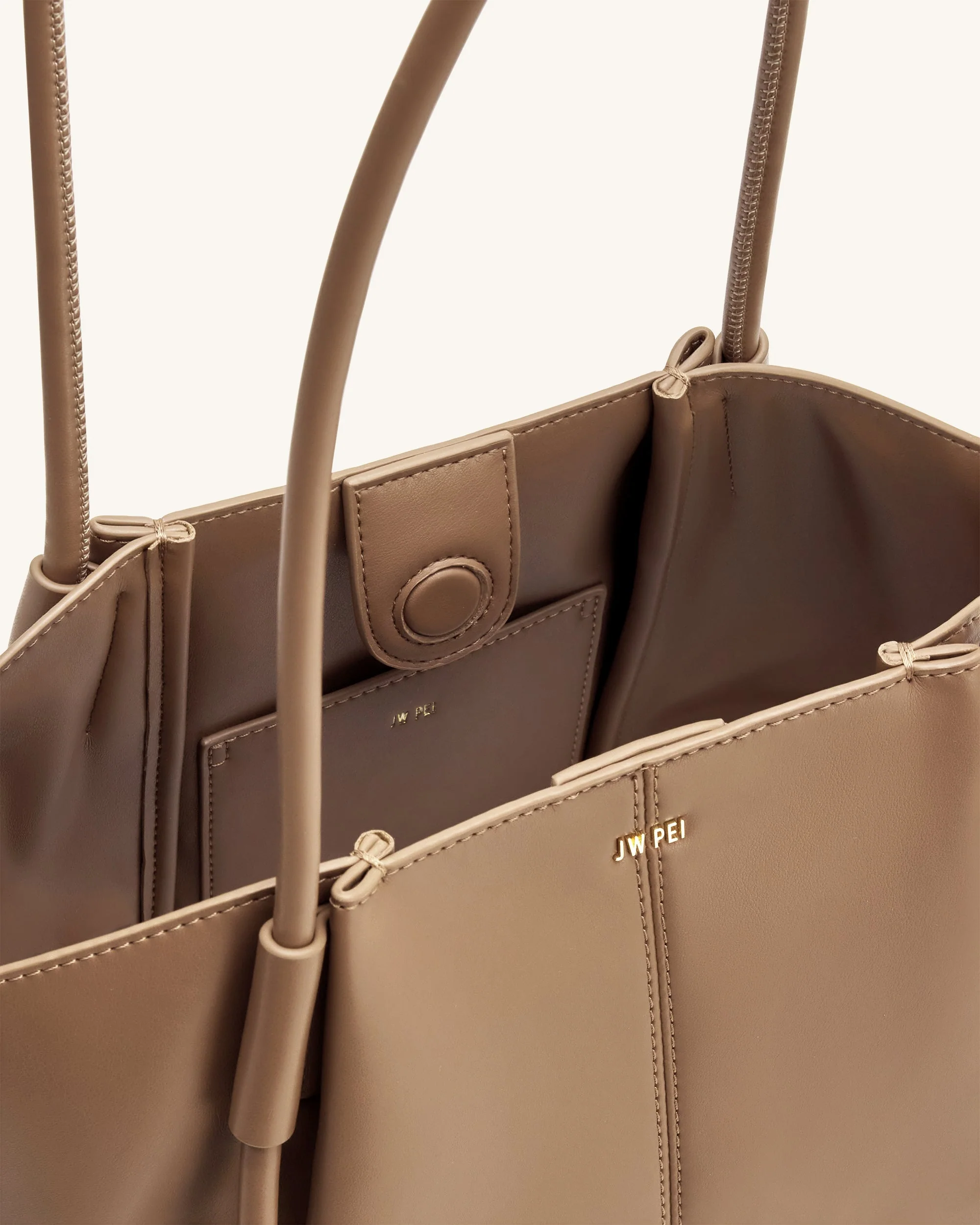 Nala Wide Tote Bag - Clay Brown - Image 4