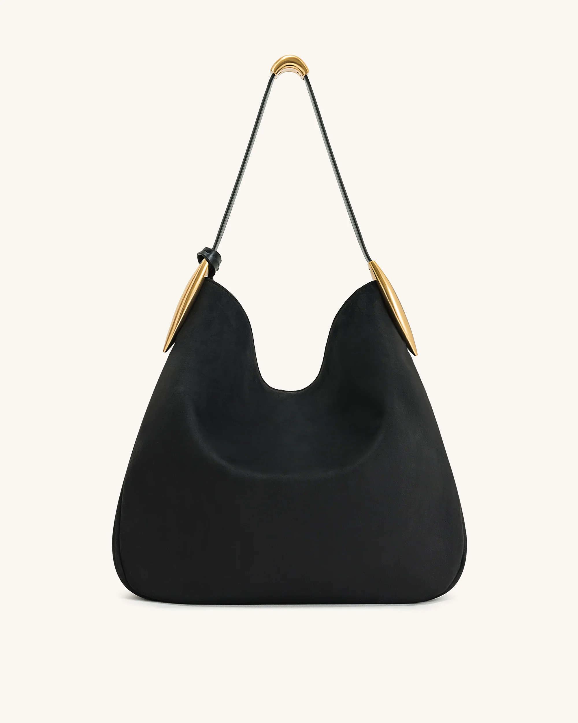 Nina Metal Charm Hobo Bag - Black - Image 3
