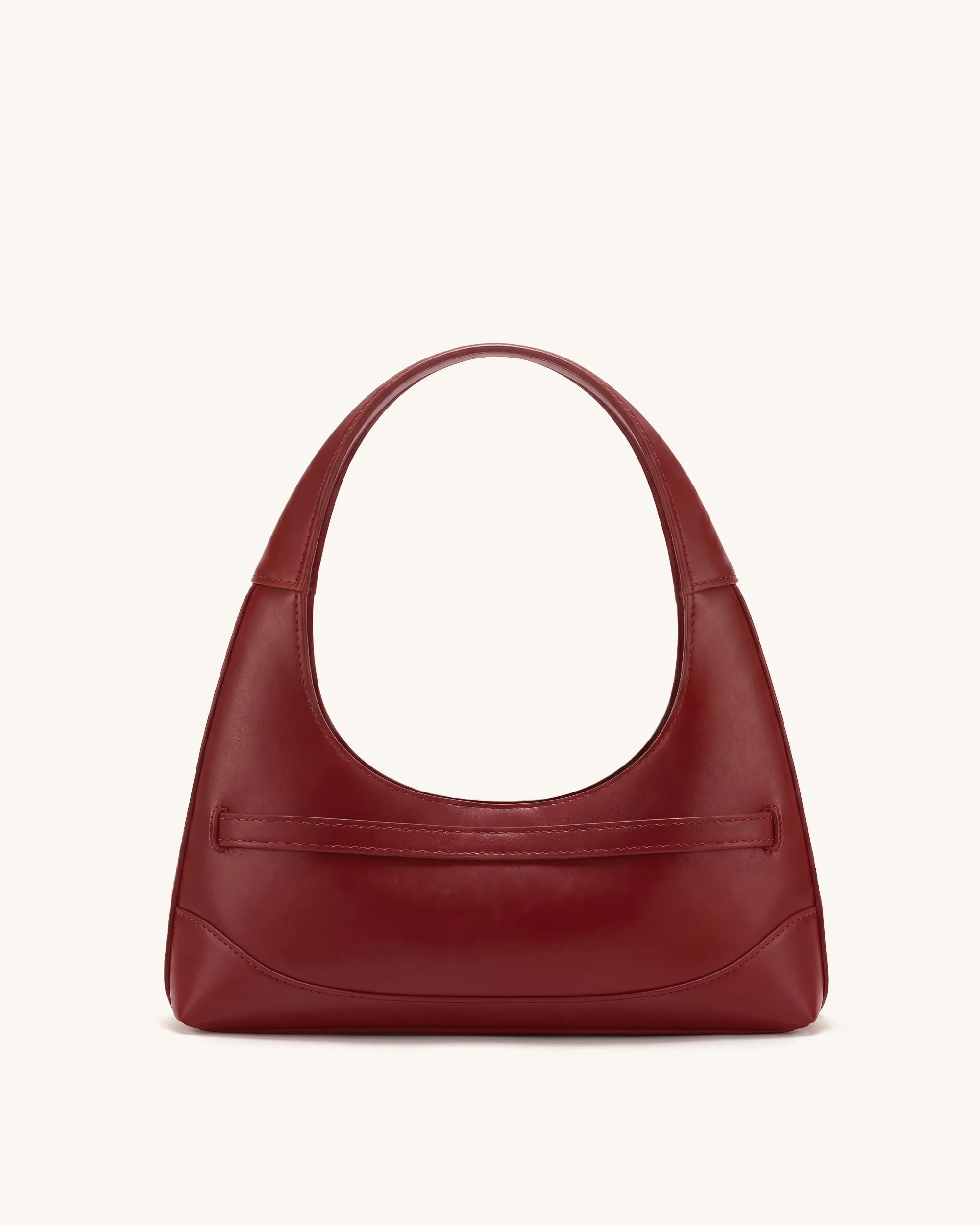 Noelle Belted Shoulder Bag - Deep Burgundy - Image 4