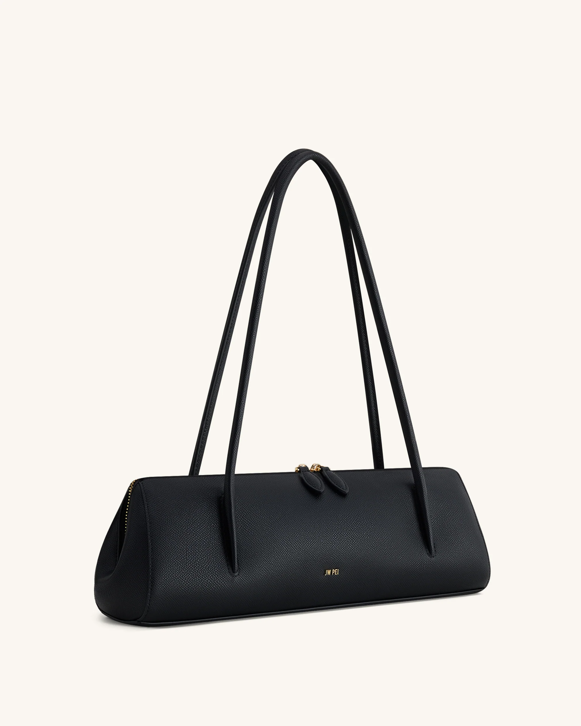 Nova Minimalist Shoulder Bag - Jet Black - Image 2