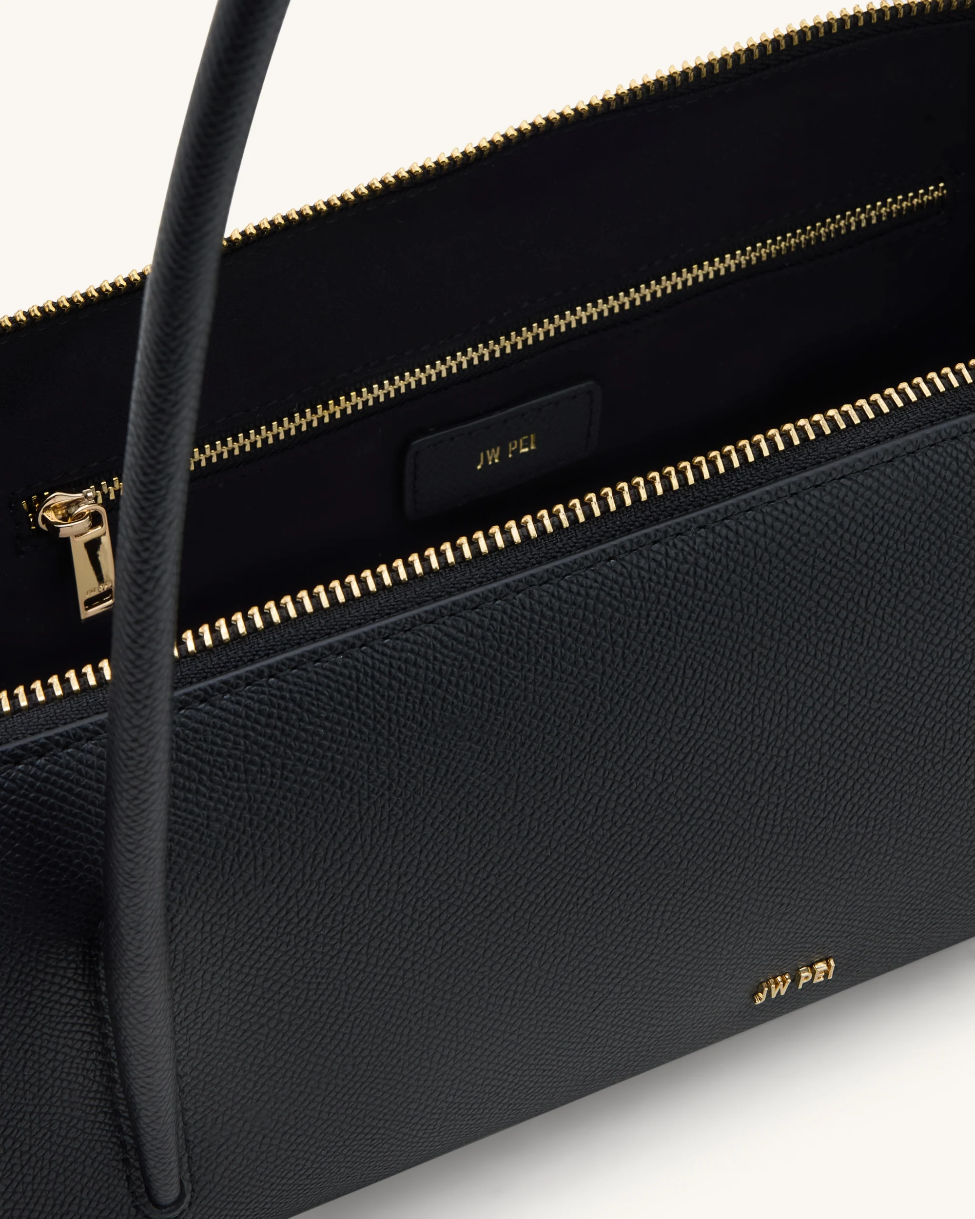 Nova Minimalist Shoulder Bag - Jet Black - Image 4