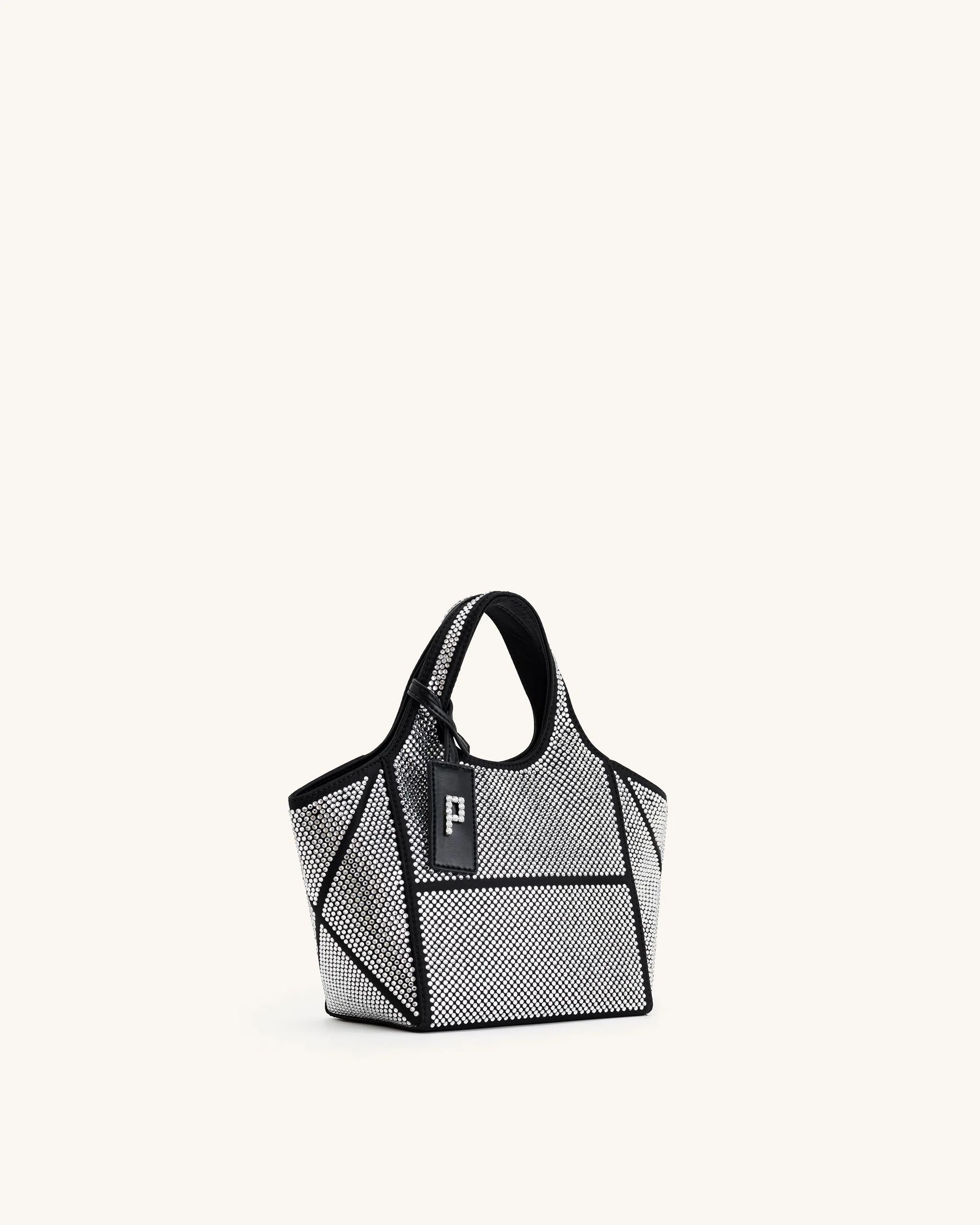 Eliana Artificial Crystal Mini Tote Bag - Anthracite - Image 2