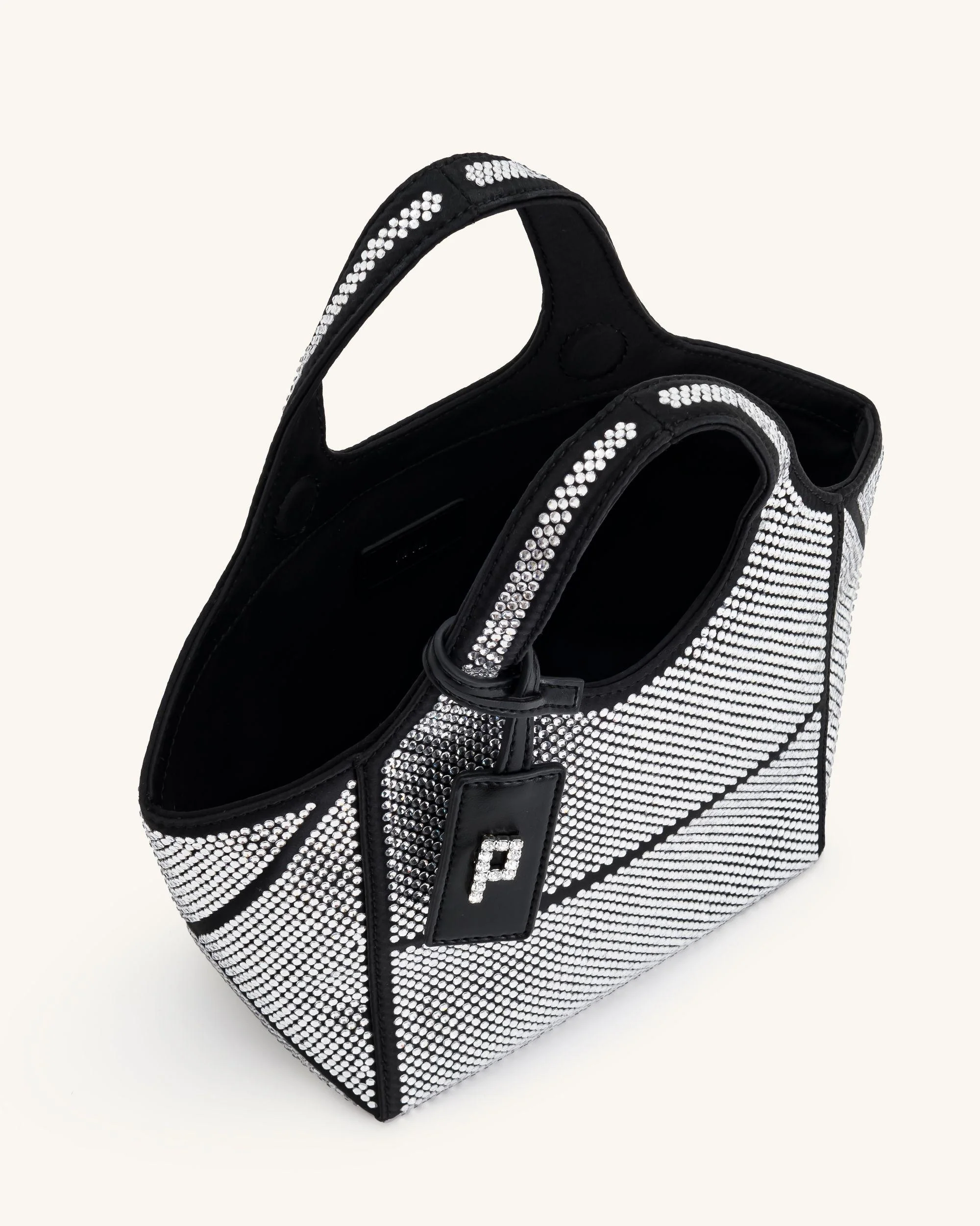Eliana Artificial Crystal Mini Tote Bag - Anthracite - Image 4