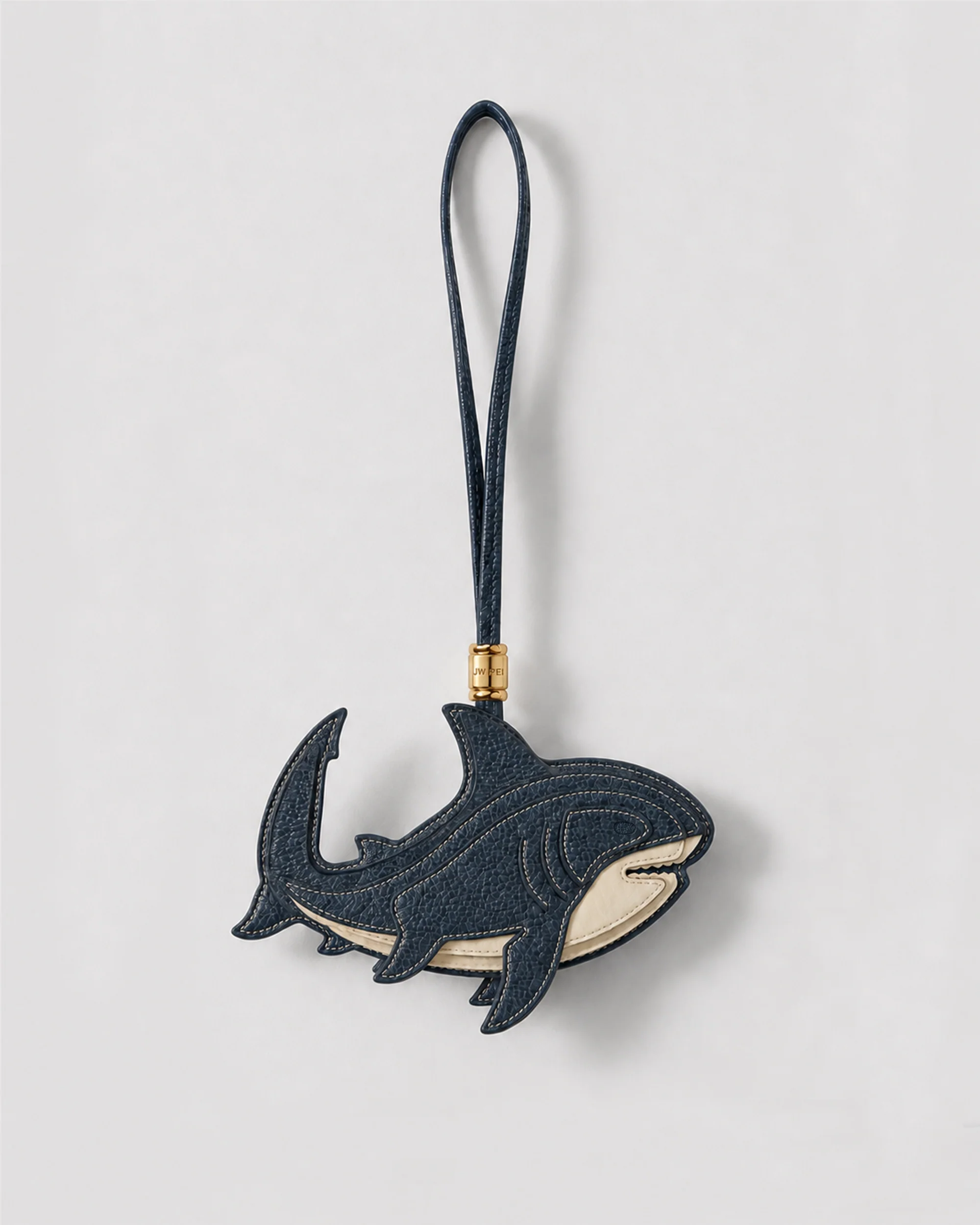Nerys Shark Bag Charm - Navy