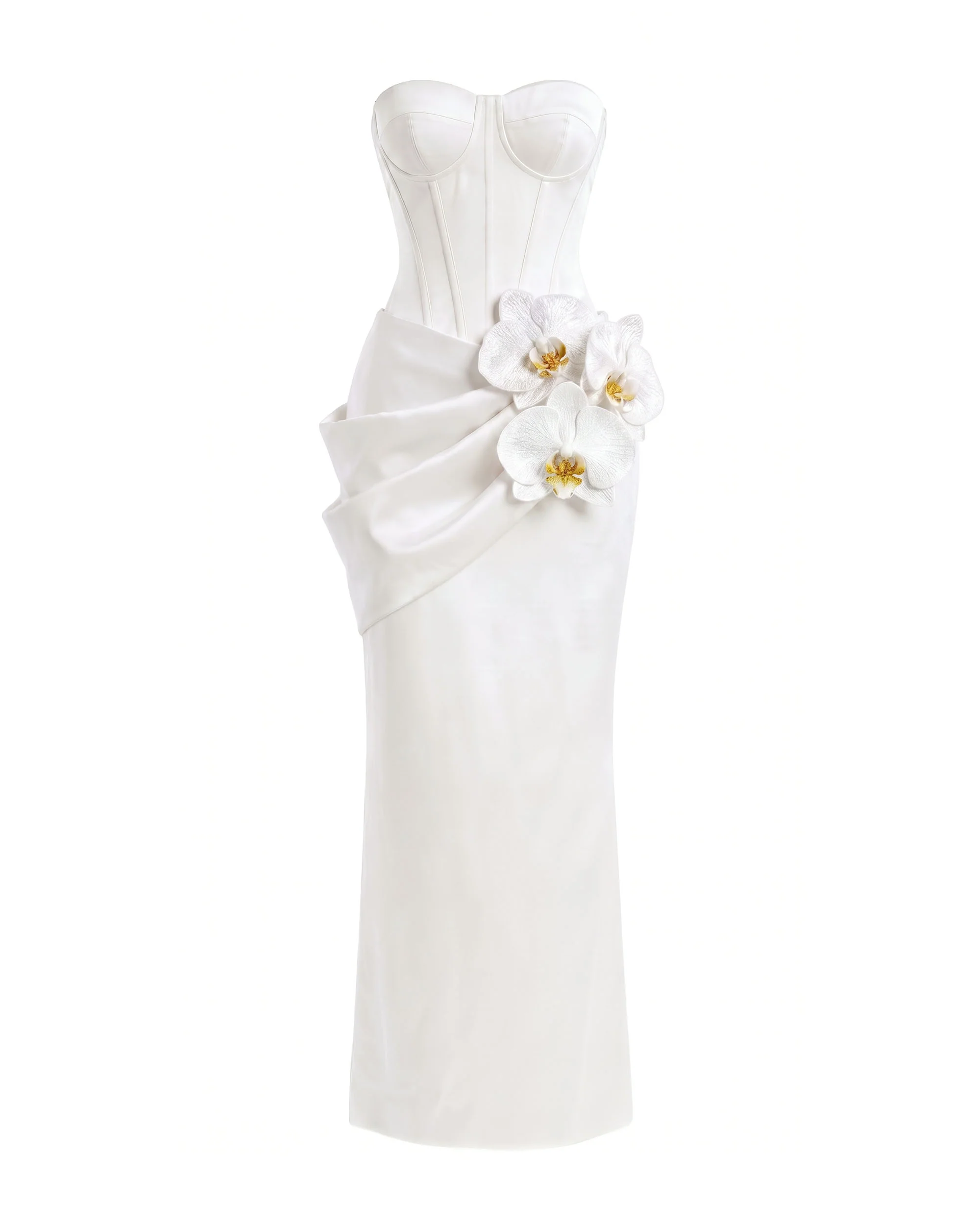 Orchid Embellished Corset Maxi Dress - White - Image 2