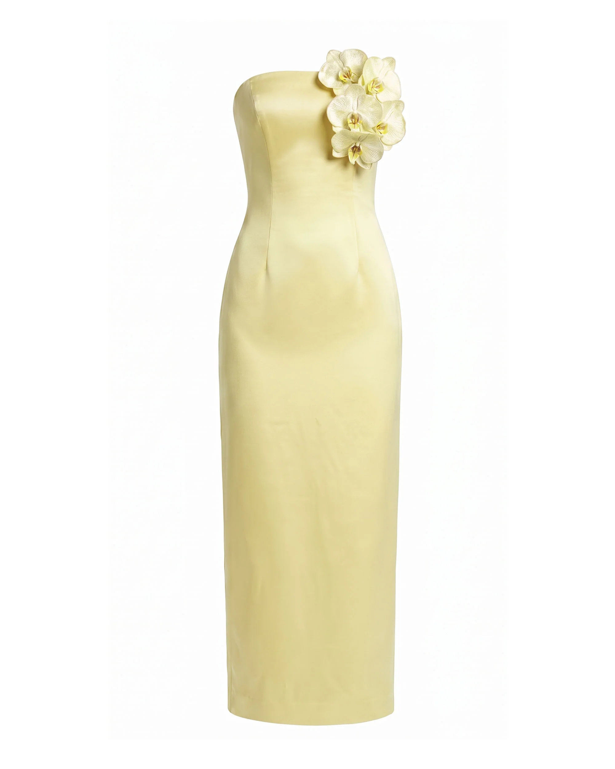 Orchid Embellished Strapless Maxi Dress - Yellow - Image 2