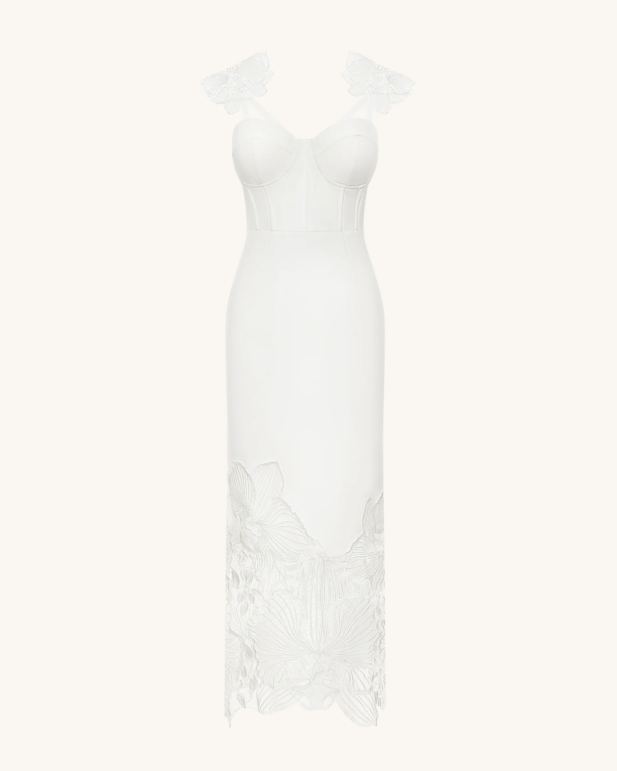 Orchid Embroidered Corset Dress - White - Image 2
