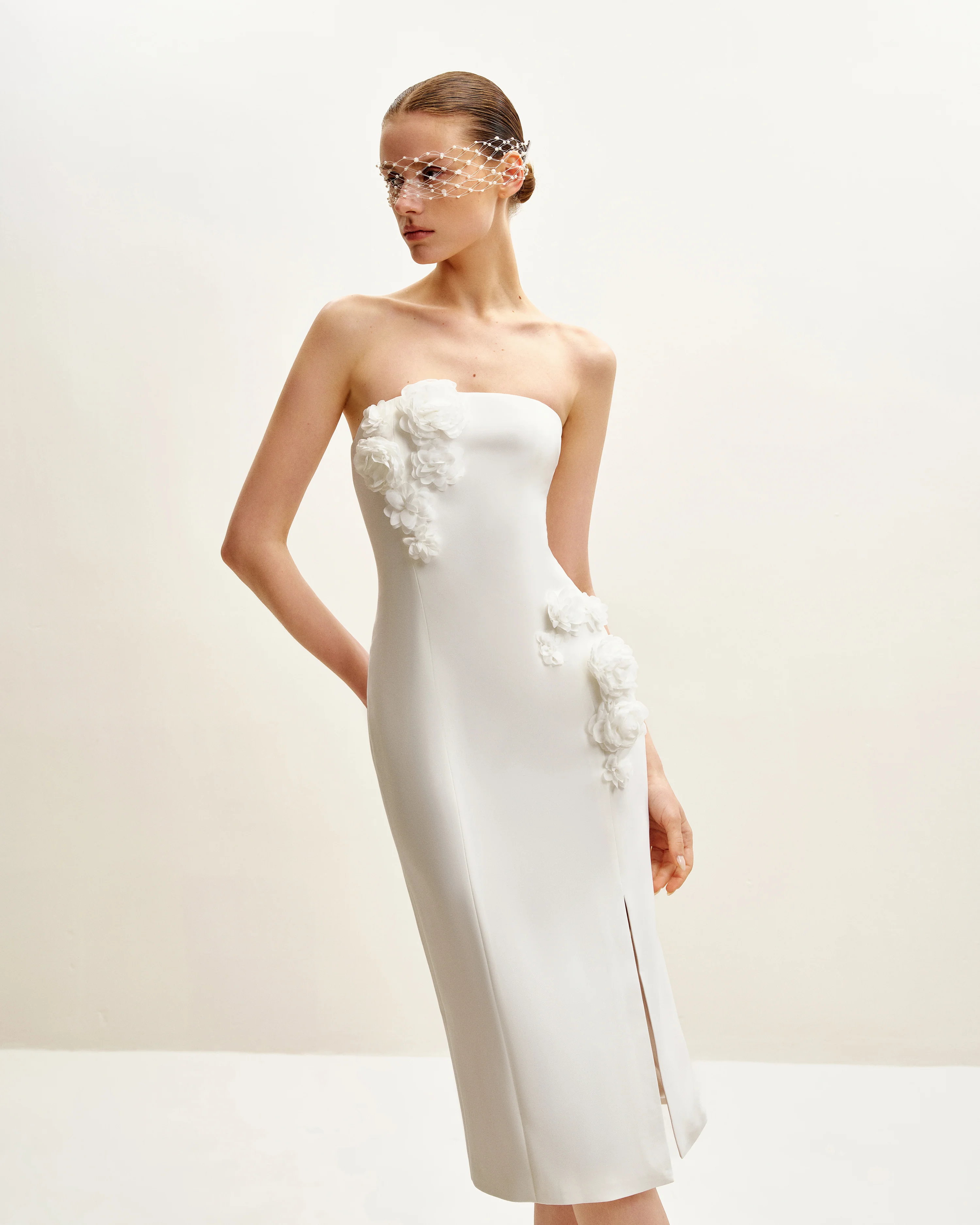 Petal Perfection Cocktail Dress - White - Image 3